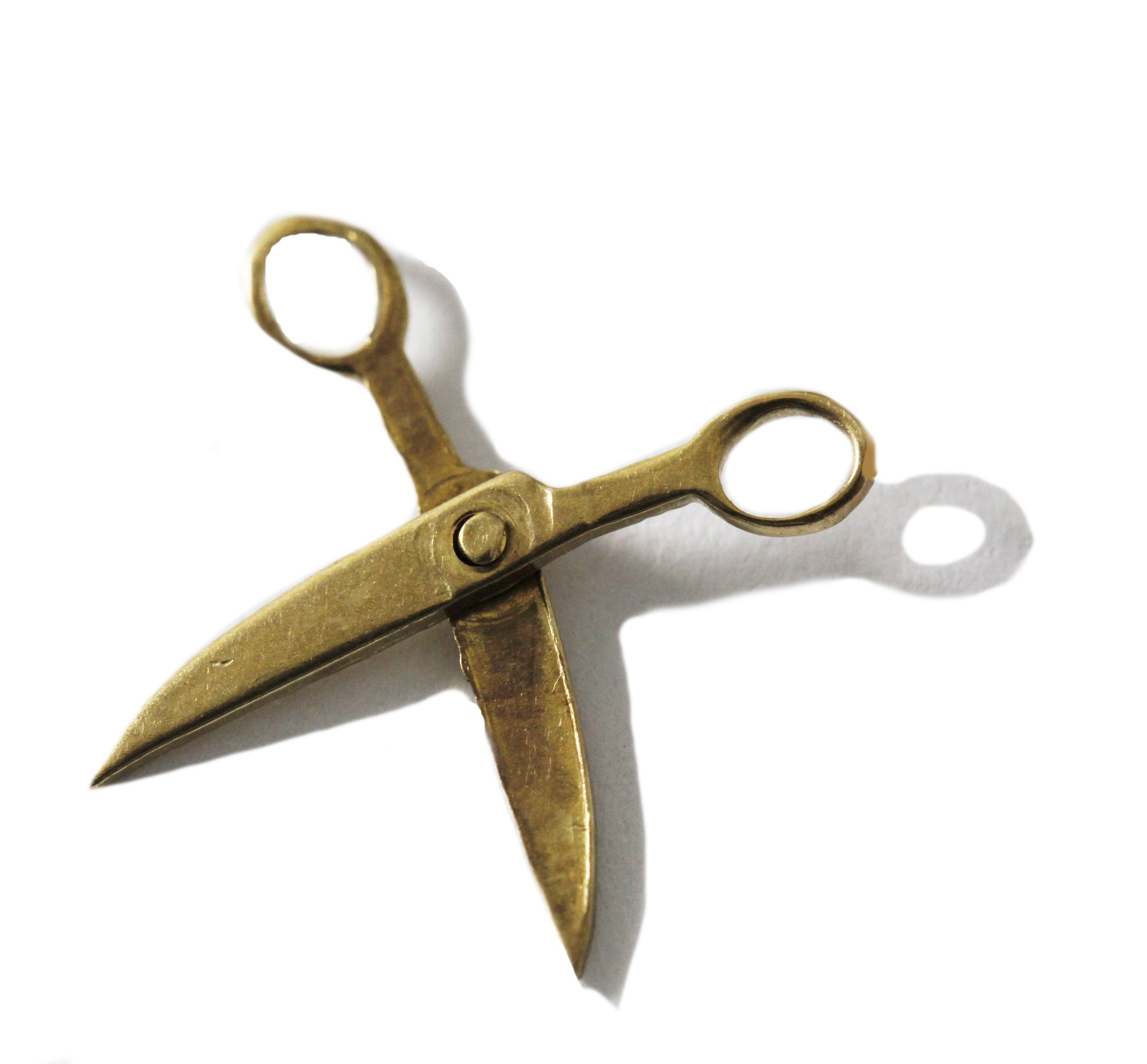 Estate Scissors Charm Yellow Gold