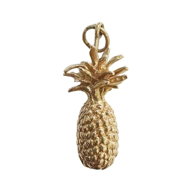 14k Yellow Gold Pineapple Charm