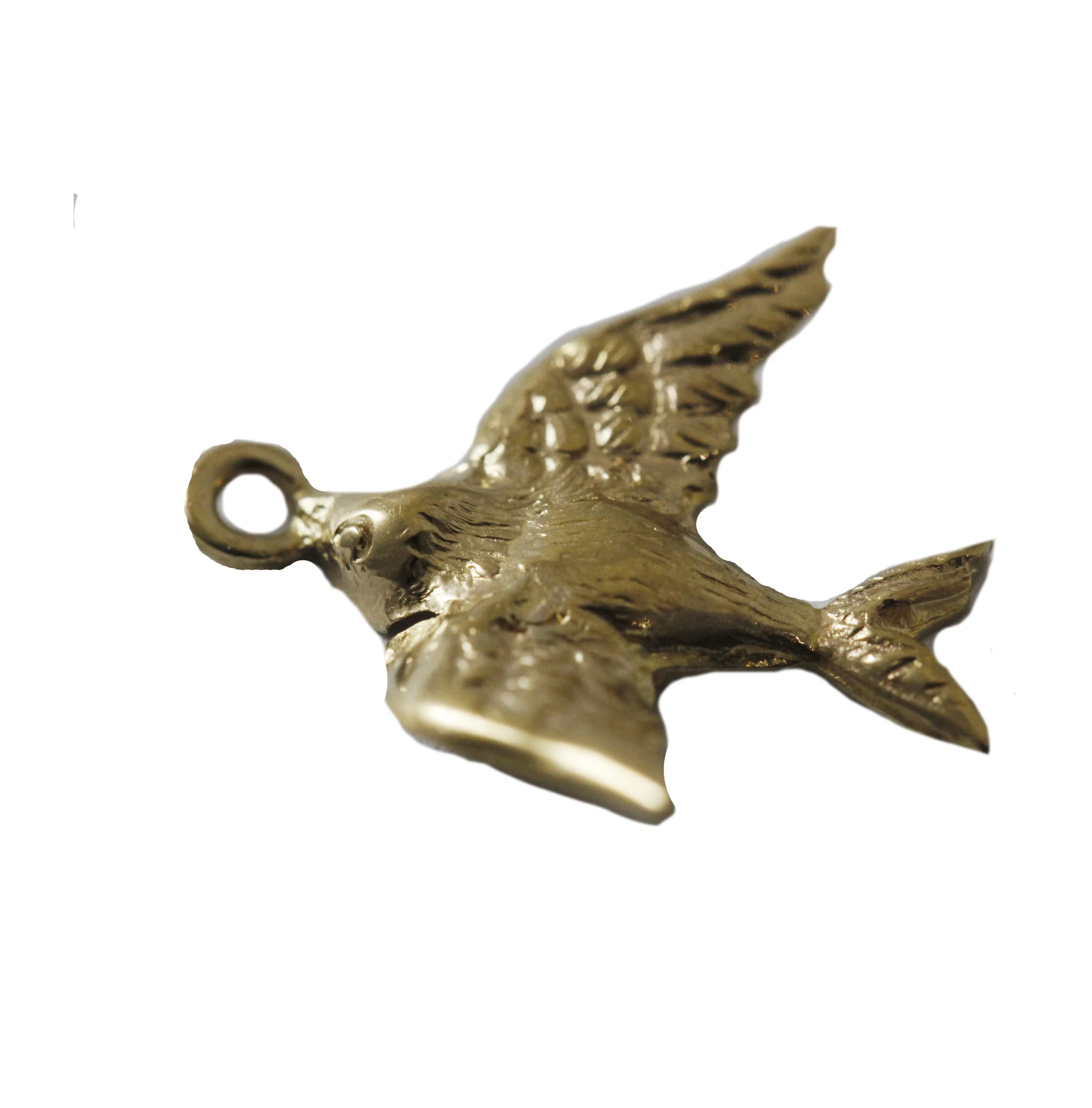 Estate Swallow Charm Yellow Gold
