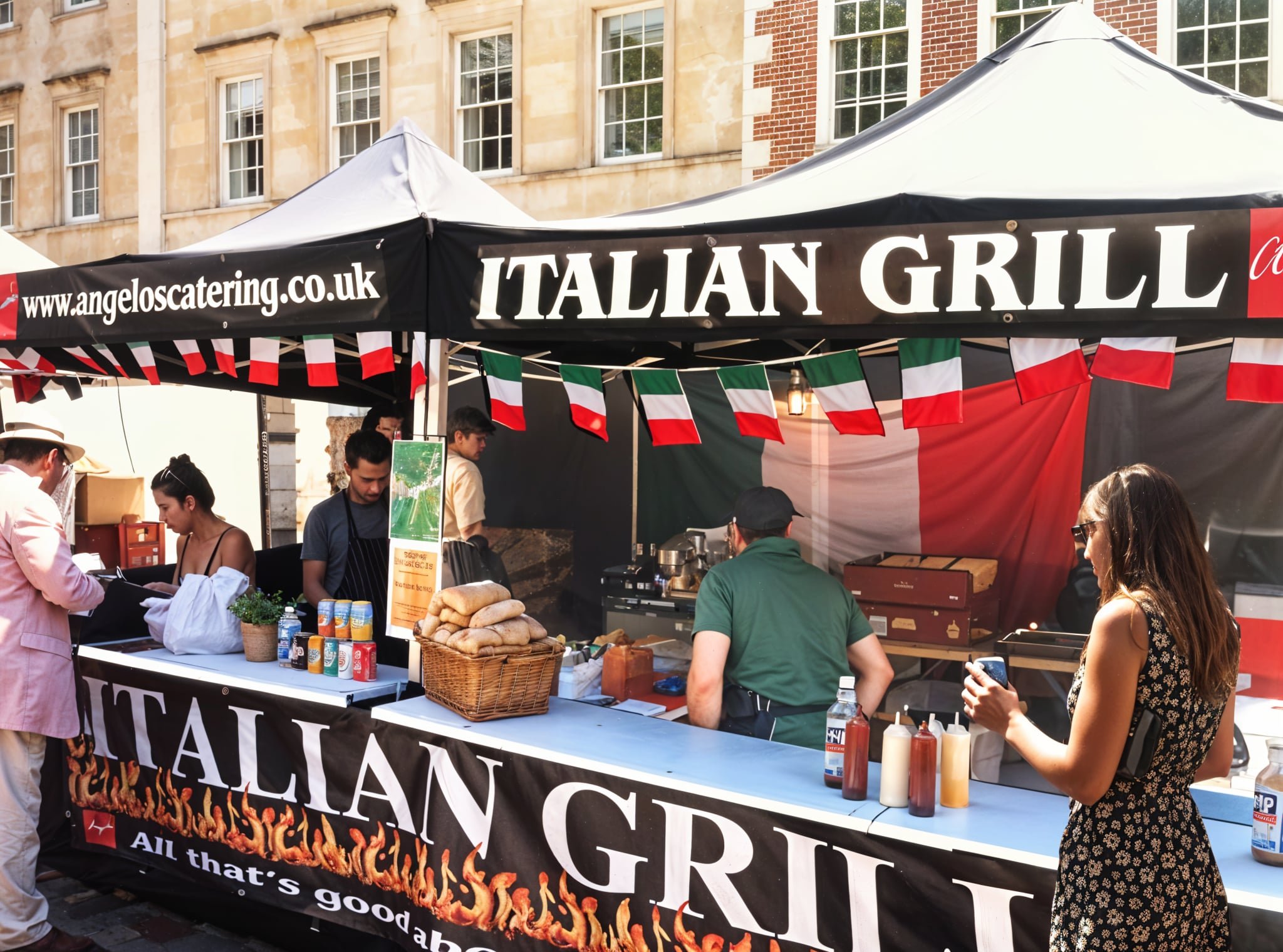 Custom printed 3m x 3m trade gazebo with branded graphics