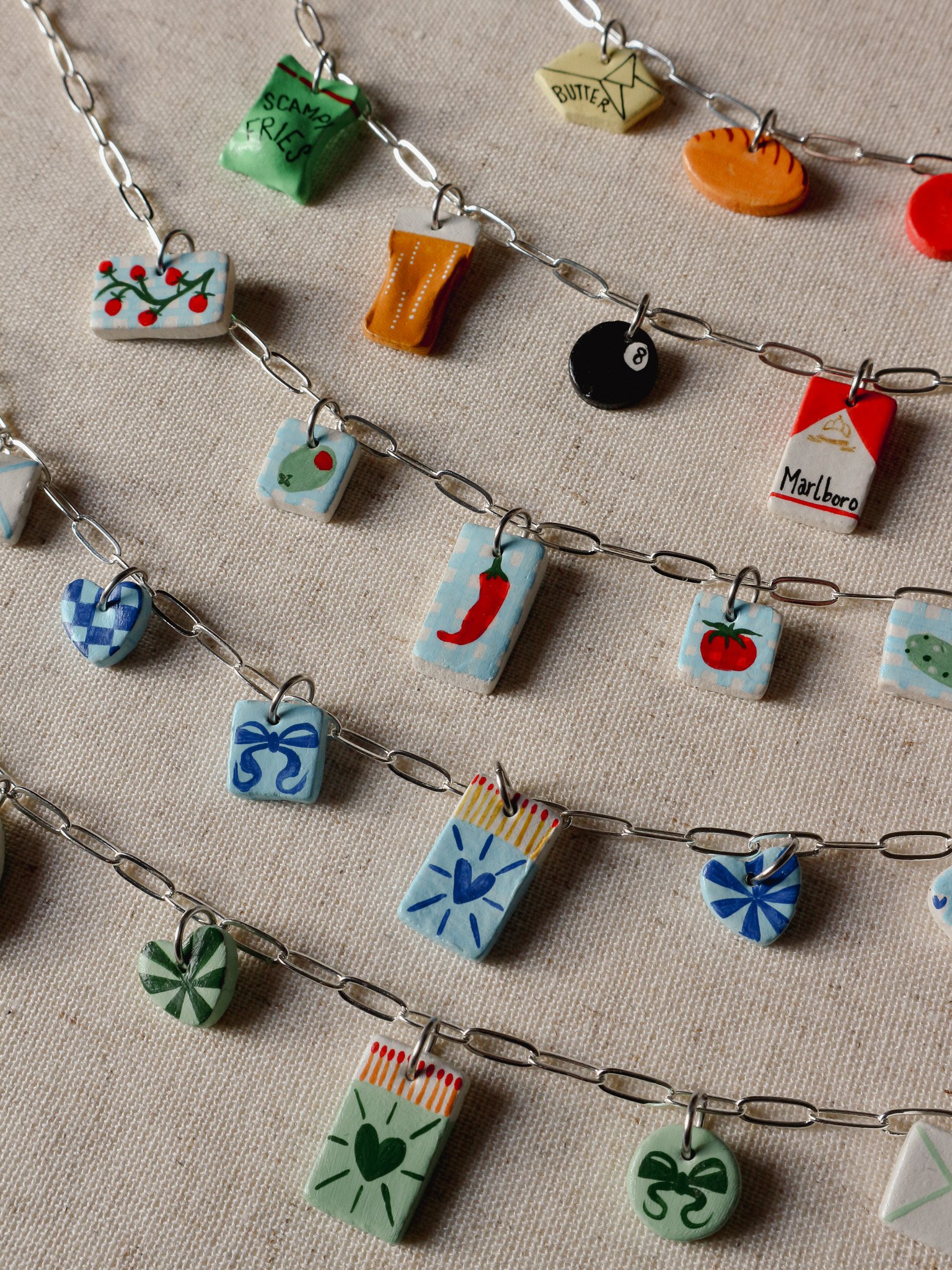Paint your own charm necklace