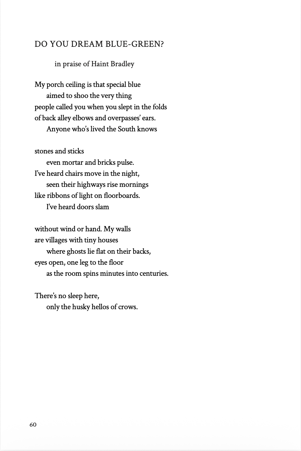 Do You Dream Blue-Green - Poem by Carrie Meadows