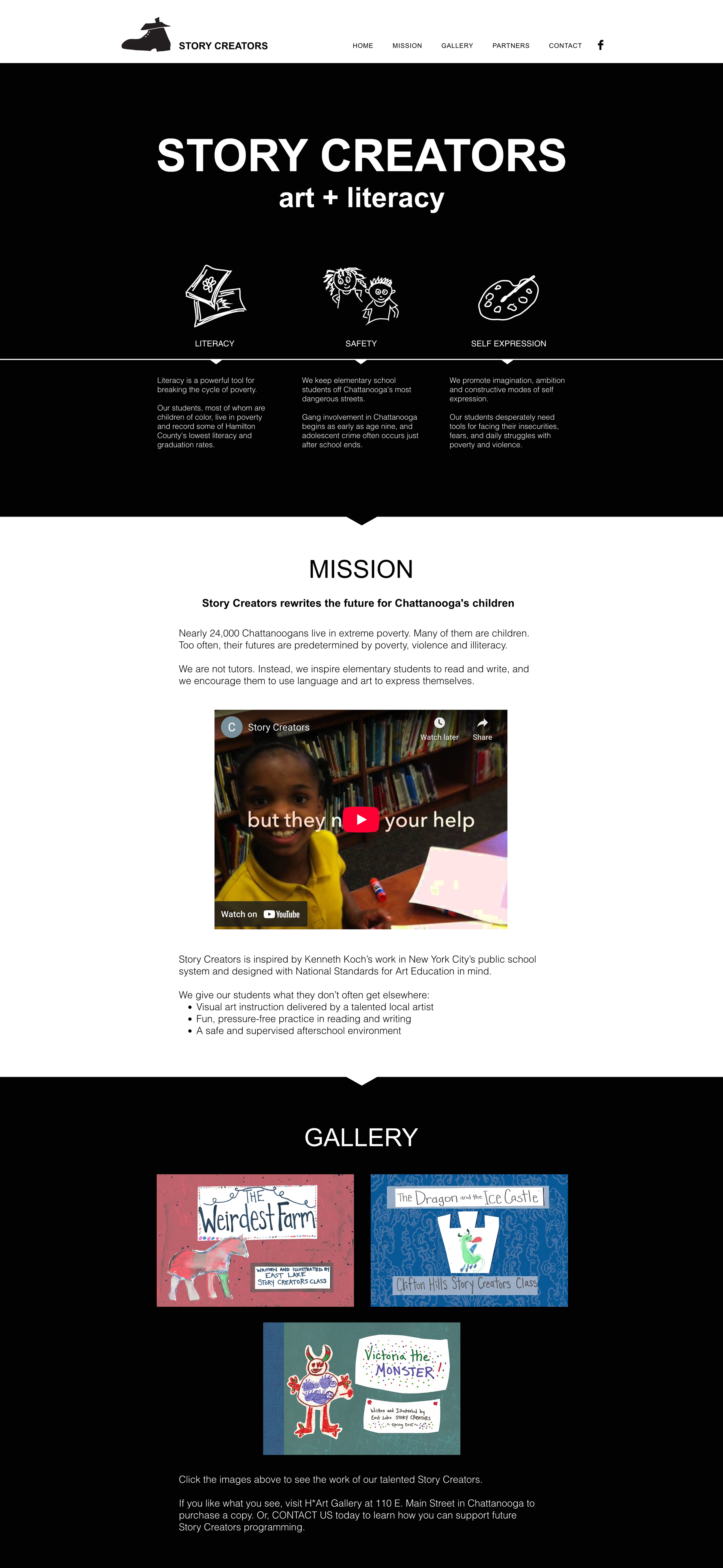 Story Creators Art + Literacy Web Page