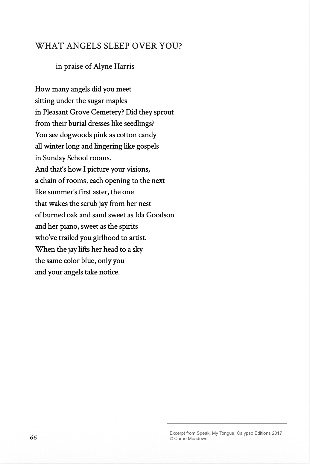 What Angels Sleep Over You - Poem by Carrie Meadows
