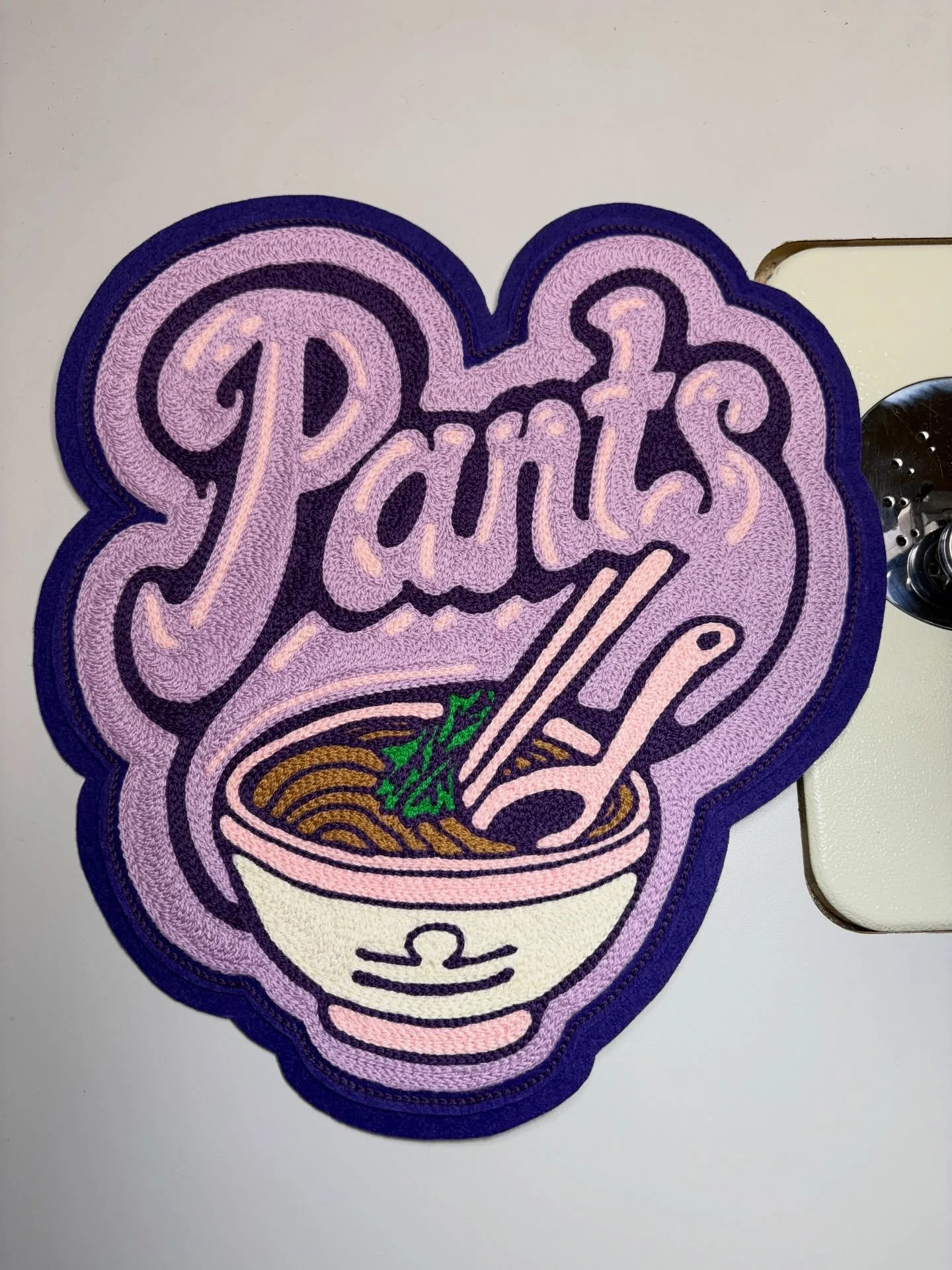 PANTS. When I was asked to make this patch by our good buddy @shanklin_the_painter for his lady, I just said yes. Not knowing the meaning. I now know the meaning and love it so iykyk&hellip;. If you don&rsquo;t go ask @manderpantspicattack &hellip;..