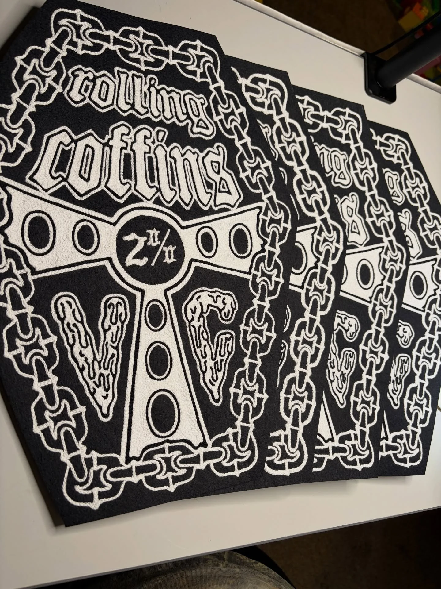 I&rsquo;ve been rolling in all things @rollingcoffins these last few weeks. The last patches went out today. These patches are as cool as the fellas in this club; and their vans are epic! Such a pleasure to get them all laced up. Can&rsquo;t wait to 