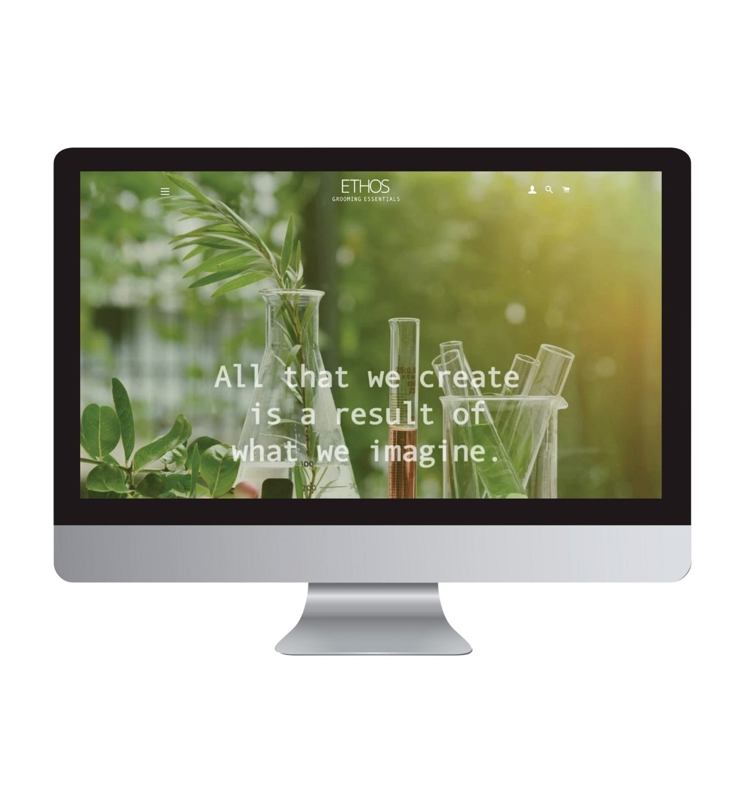 ETHOS Grooming Essentials website by Monica Guilian Inc.