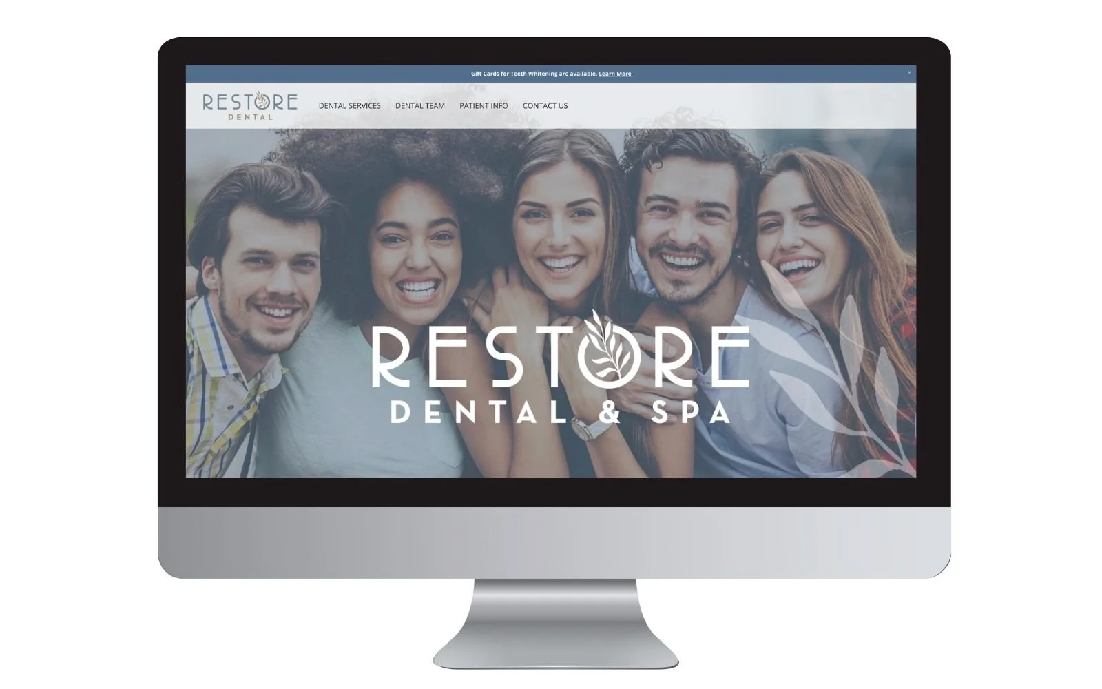 Restore Dental website homepage