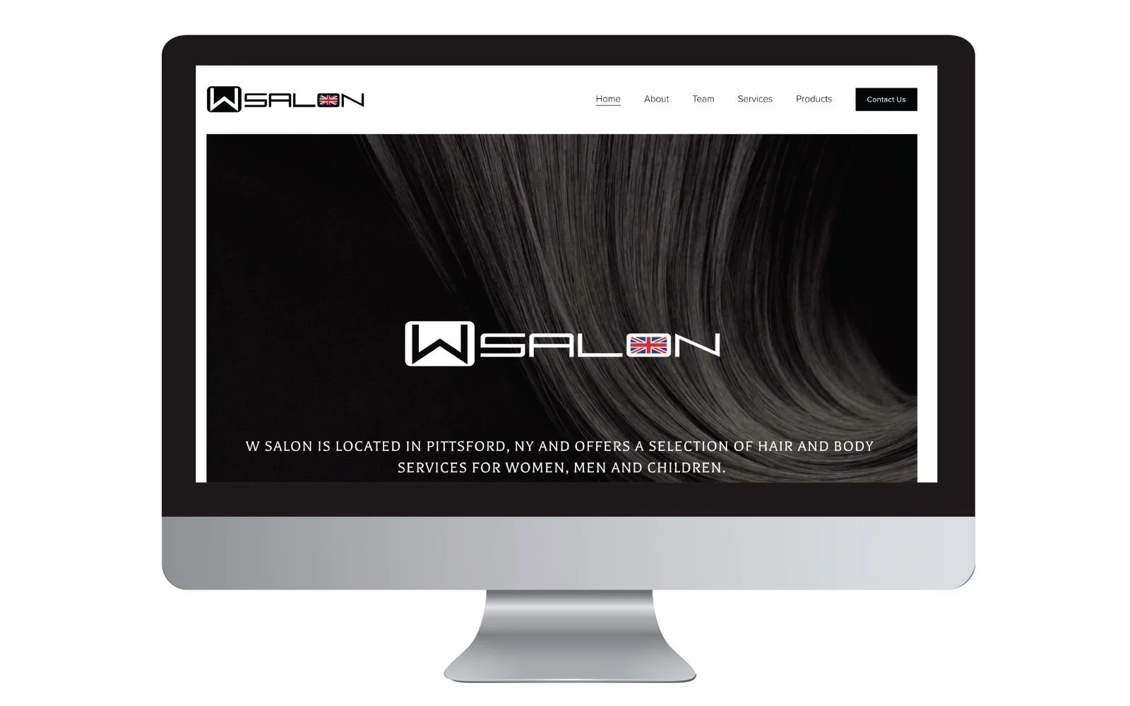 W Salon website homepage