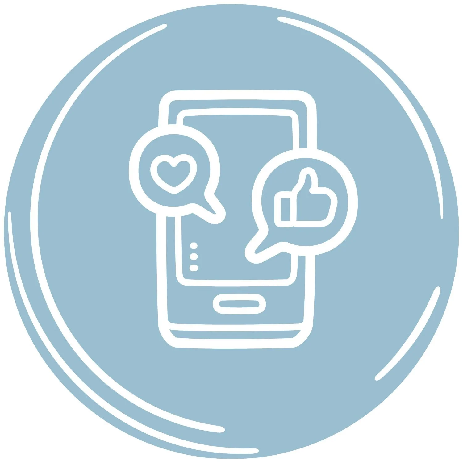 Social media icon of mobile phone