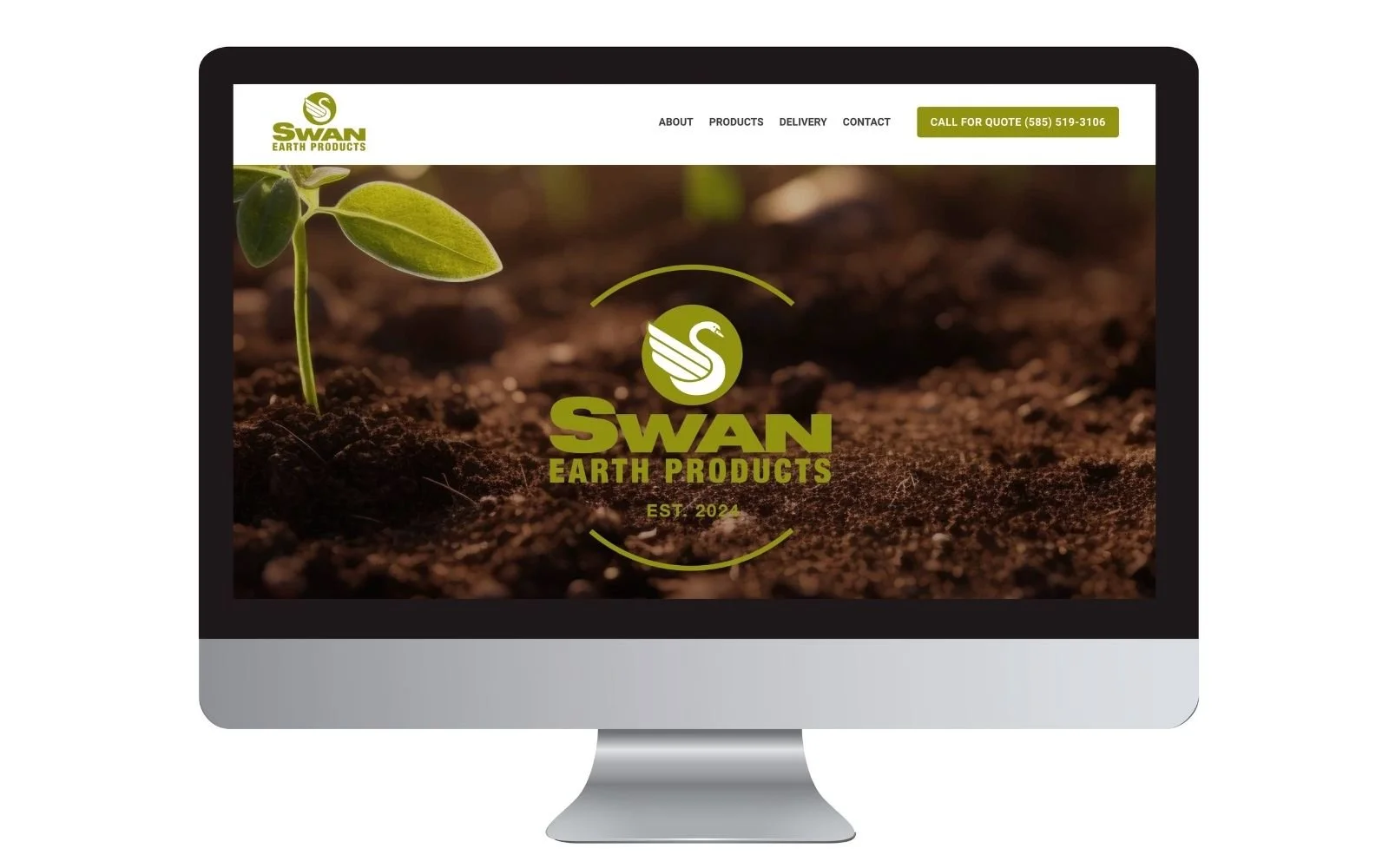 Swan Earth Products website homepage