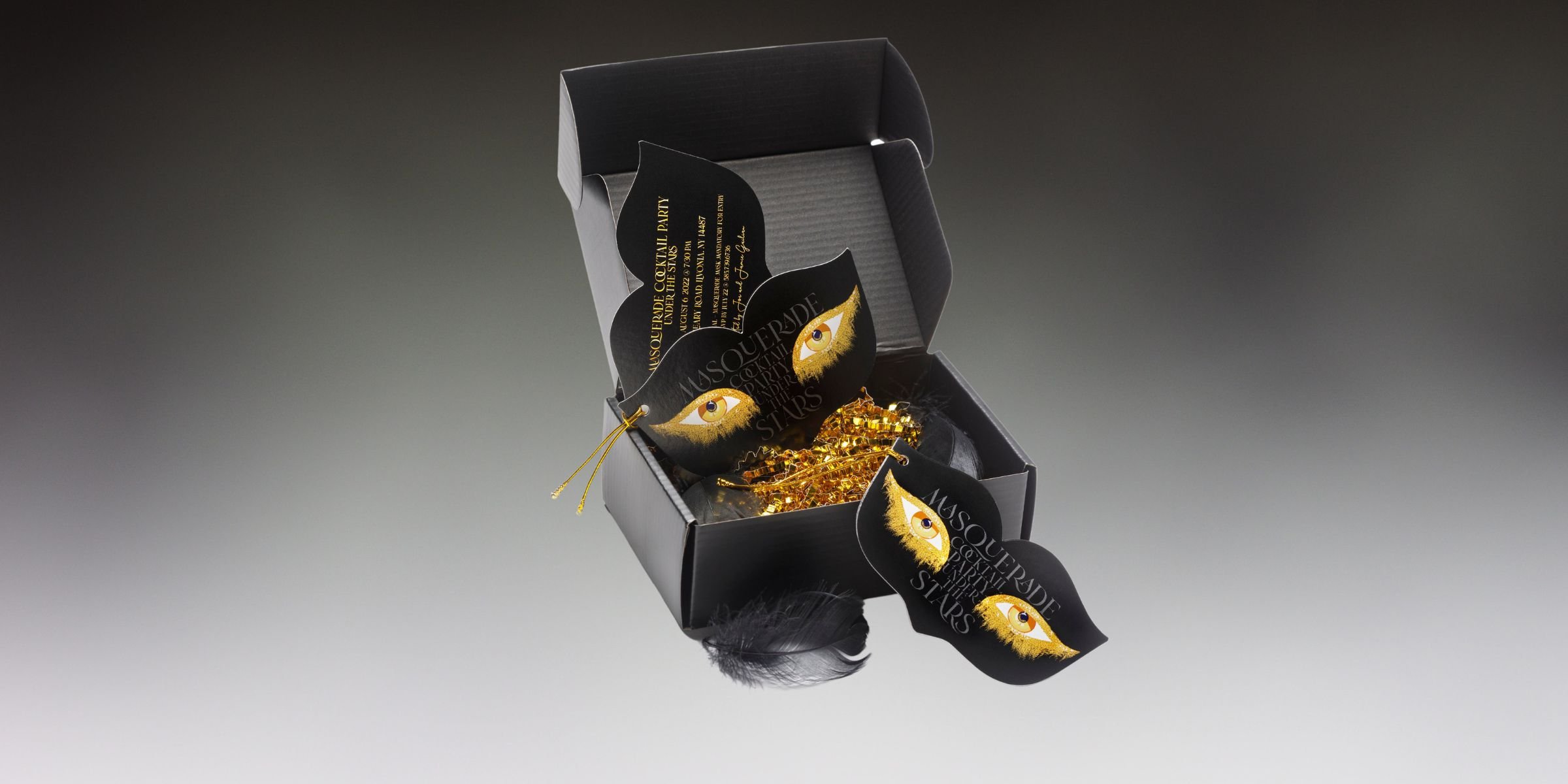 Masquerade invitation party box
