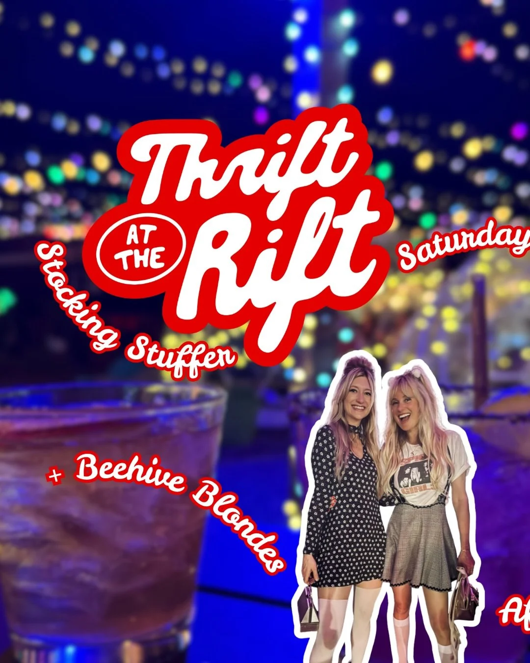 Saturday December 13th is our Thrift @ The Rift Stocking Stuffer Event! 

From 12-4pm stock your holiday up with local goods featuring:
@99th.street.beach.club handmade jewelry 💍
@badbsbooks_ilm mobile book store 📖 
@atartemis handmade candles 🕯️ 