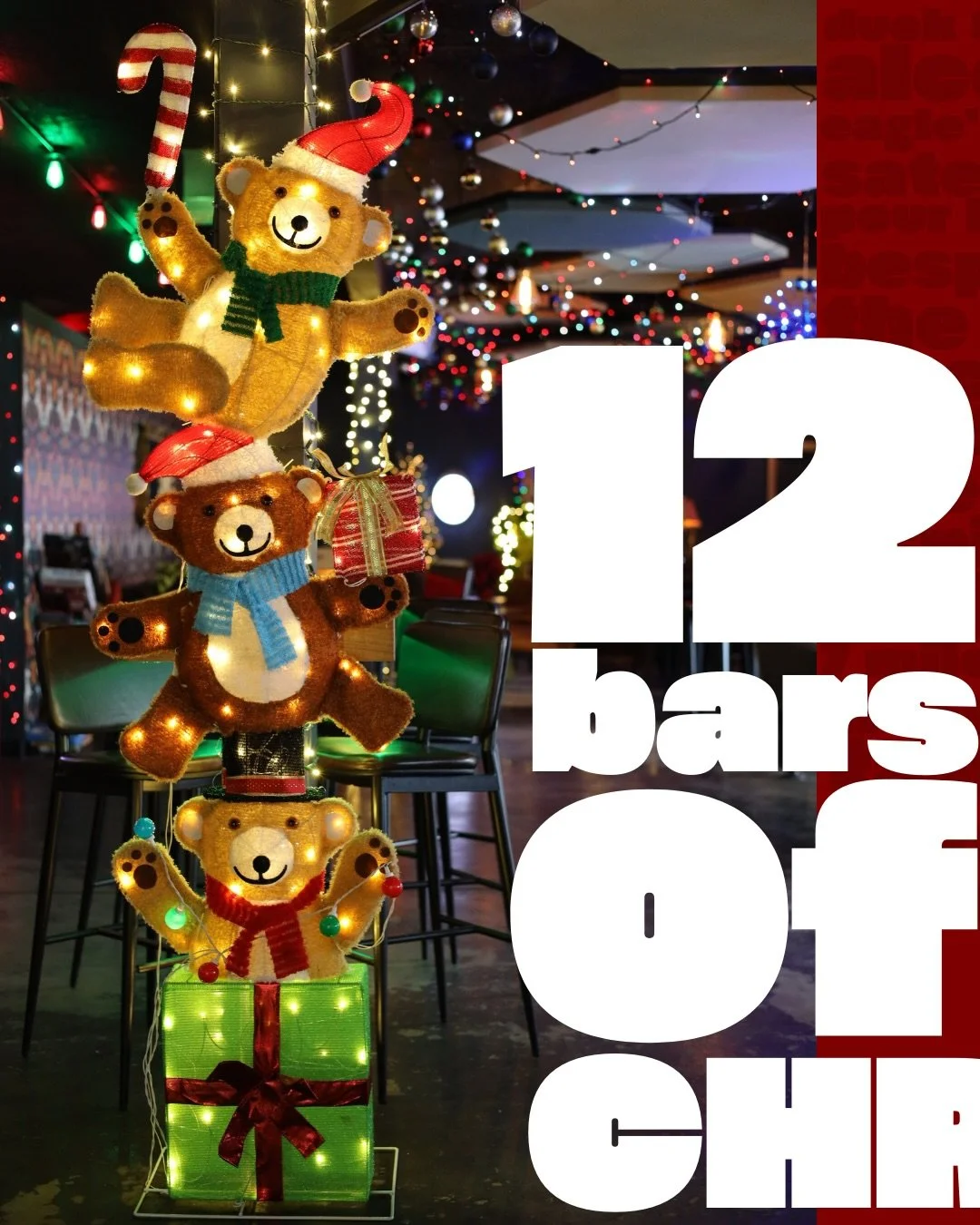 🎄🍻 12 Bars of Christmas kicks off December 10th! 
@theeaglesdare 
@theriftilm 
@alcovebeergarden 
@duck_and_dive_pub_ilm 
@satellitebarandlounge 
@pourhousewilm 
@bespoke.nc 
@capefearspiritsandbeer 
@theibisbar 
@sevenmilepost 
@whiskeytangofoxtro