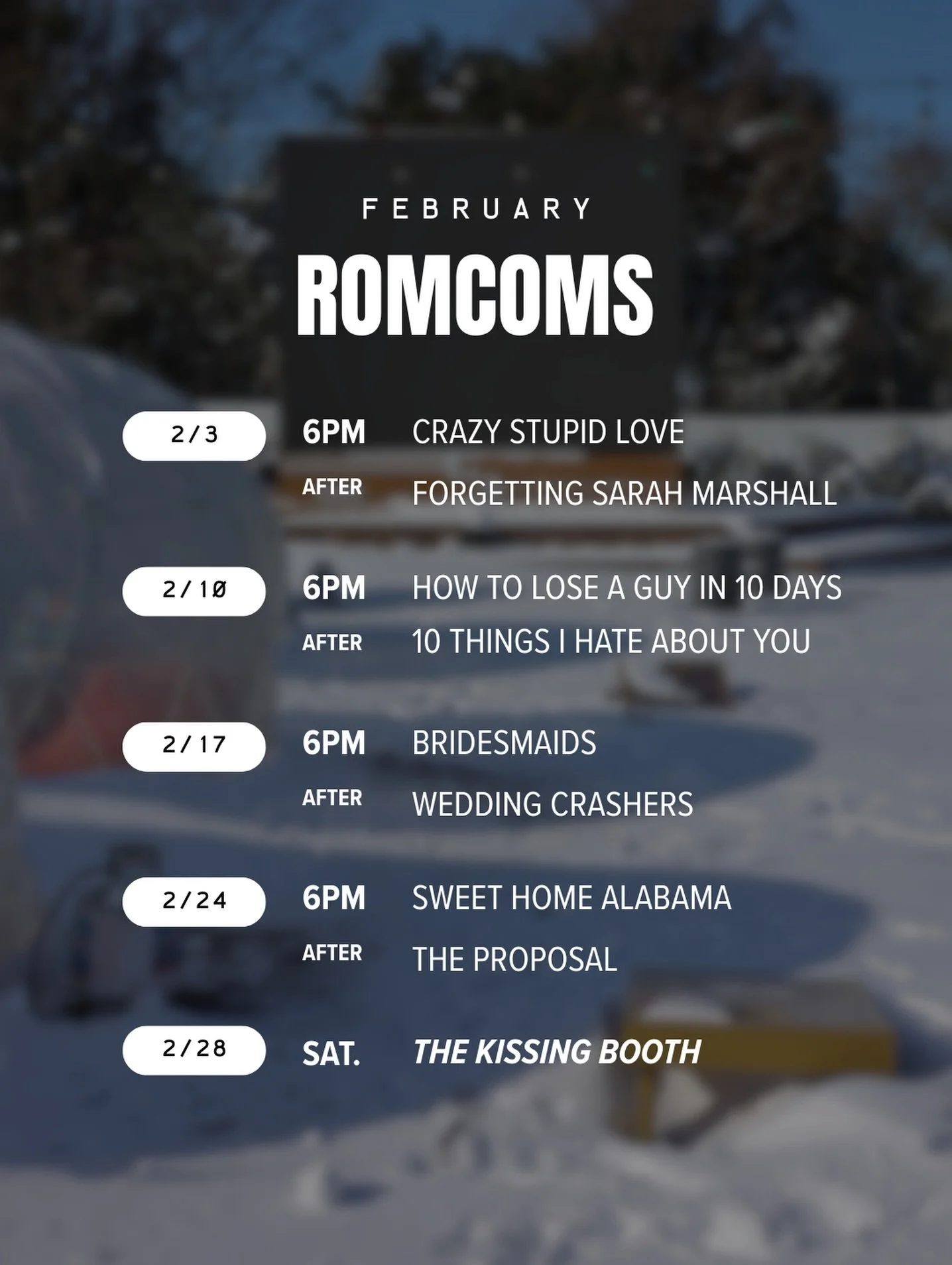 Starting tonight 💋🍸🌹💌