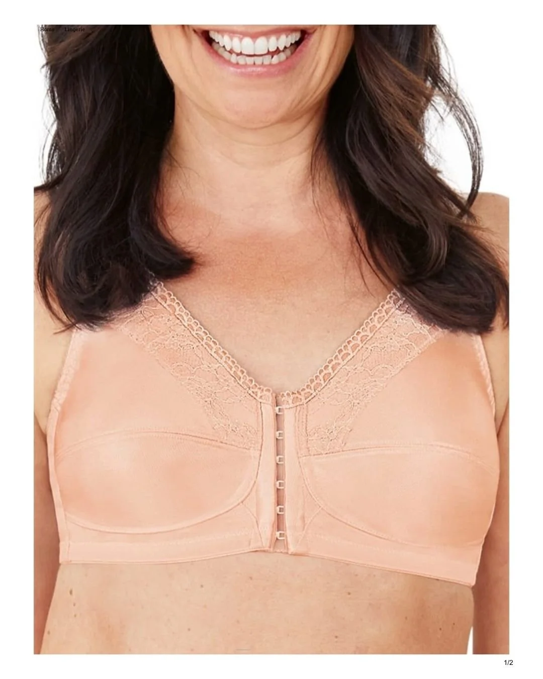 Nancy Wire-Free Front Closure Bra - Blush