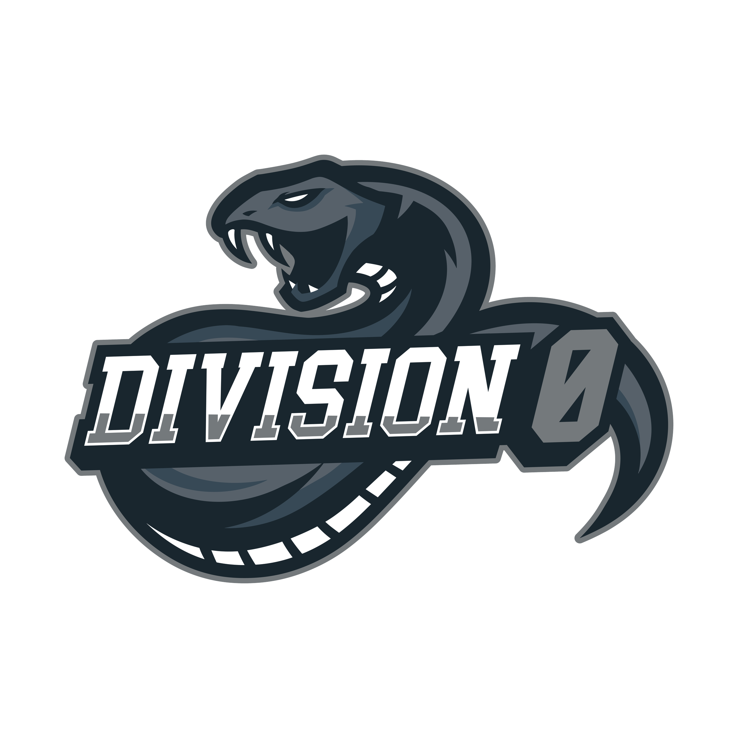 Logo featuring a black panther with bared teeth and the word 'Division' in bold, stylized font, with a hockey puck in the background.