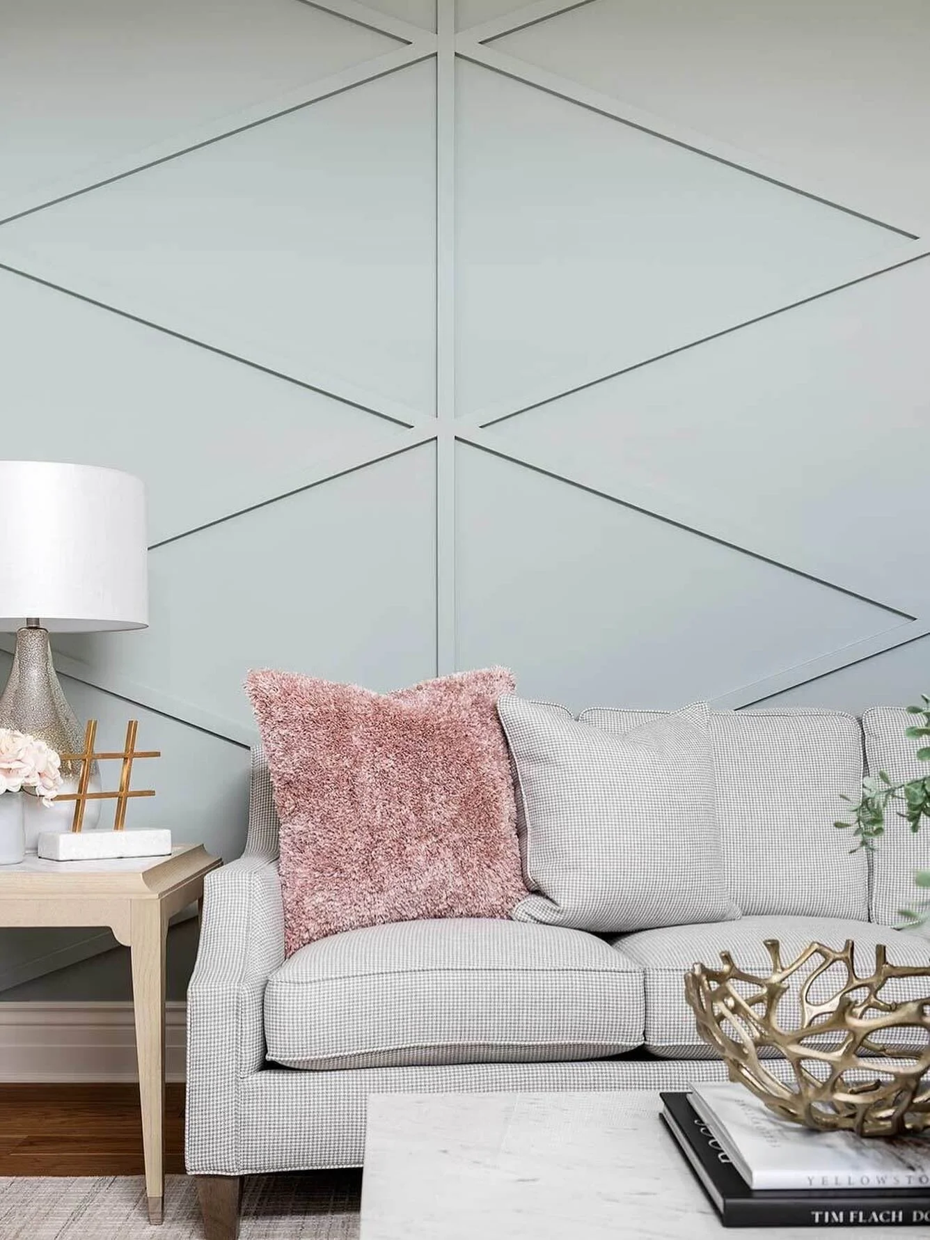 Millwork can turn walls into quiet works of art.

#livingroomdesign #transitionaldesign #slcutahdesign #designinspᴏ #wallart