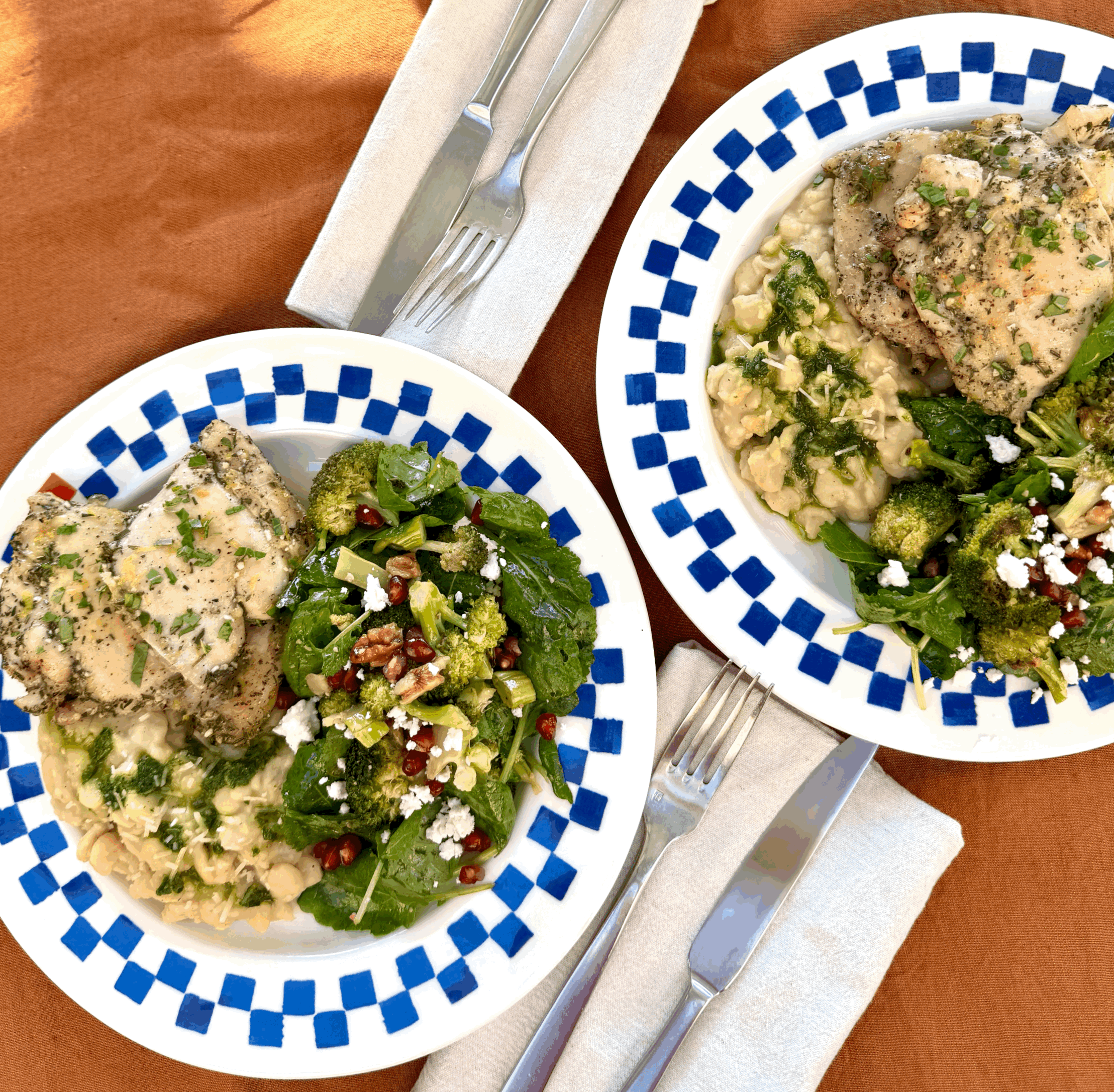 Tuesday, February 3rd - Herb-Roasted Chicken Thighs, Creamy White Beans and Broccoli Salad - Serves 2
