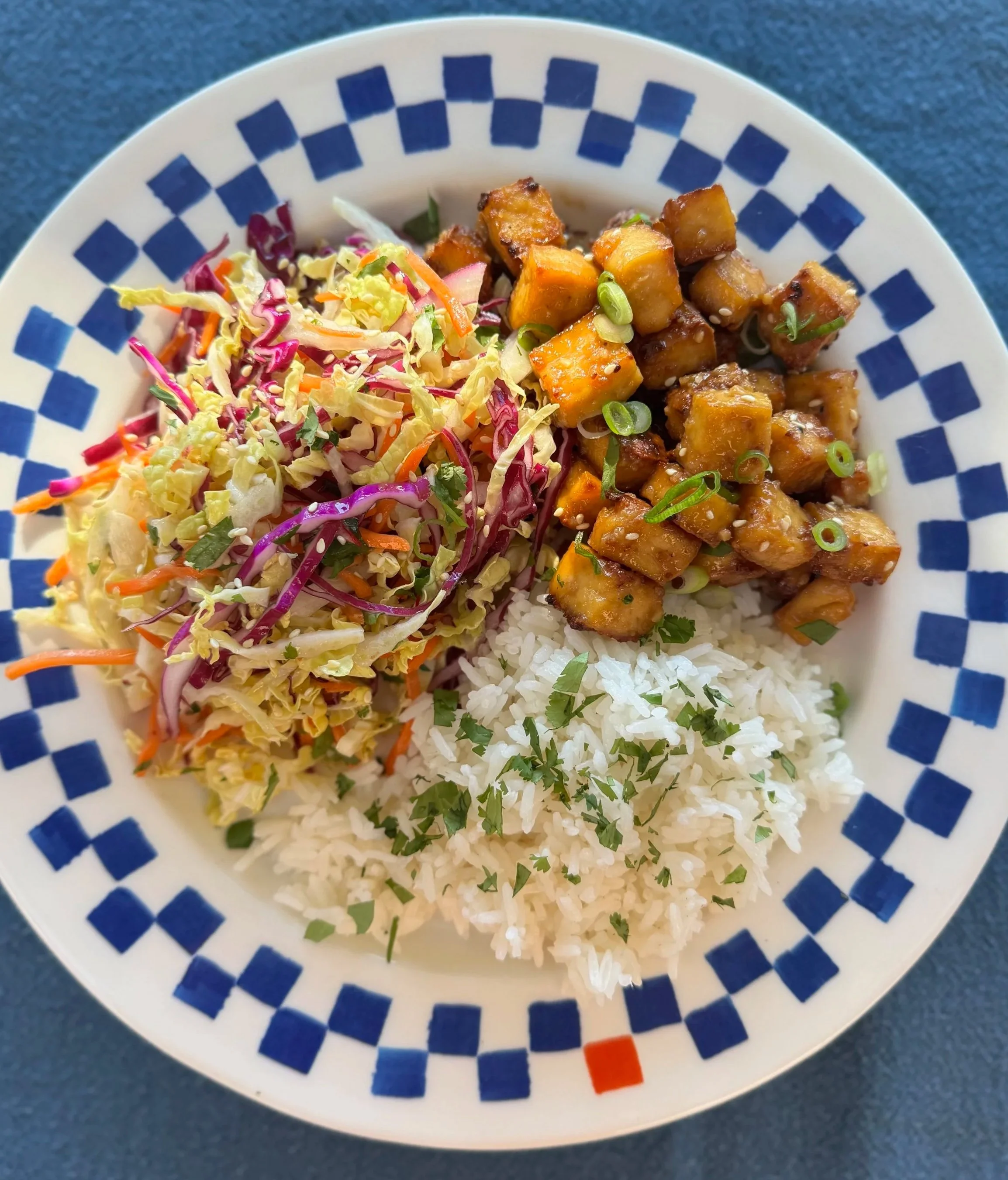 Tuesday, February 24th - Miso-Glazed Tofu with Jasmine Rice and Napa Cabbage Salad - Serves 2