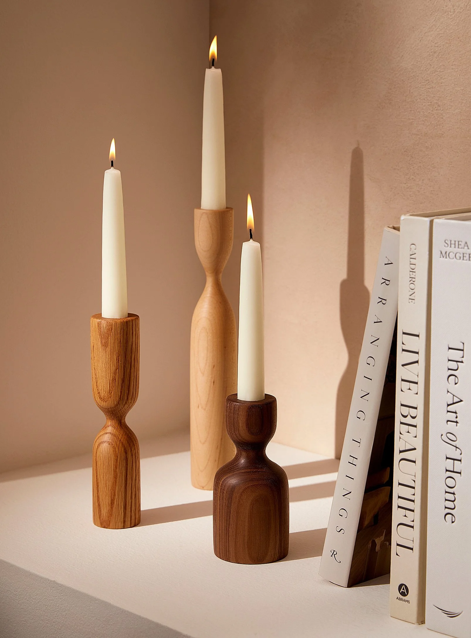  Scandinavian candlestick set handmade by La Fabrique Déco in Sherbrooke, QC 