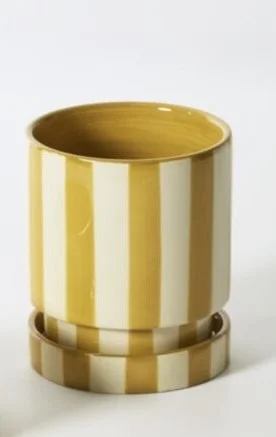 Saffron Pot w/ Saucer 5" x 5.75"