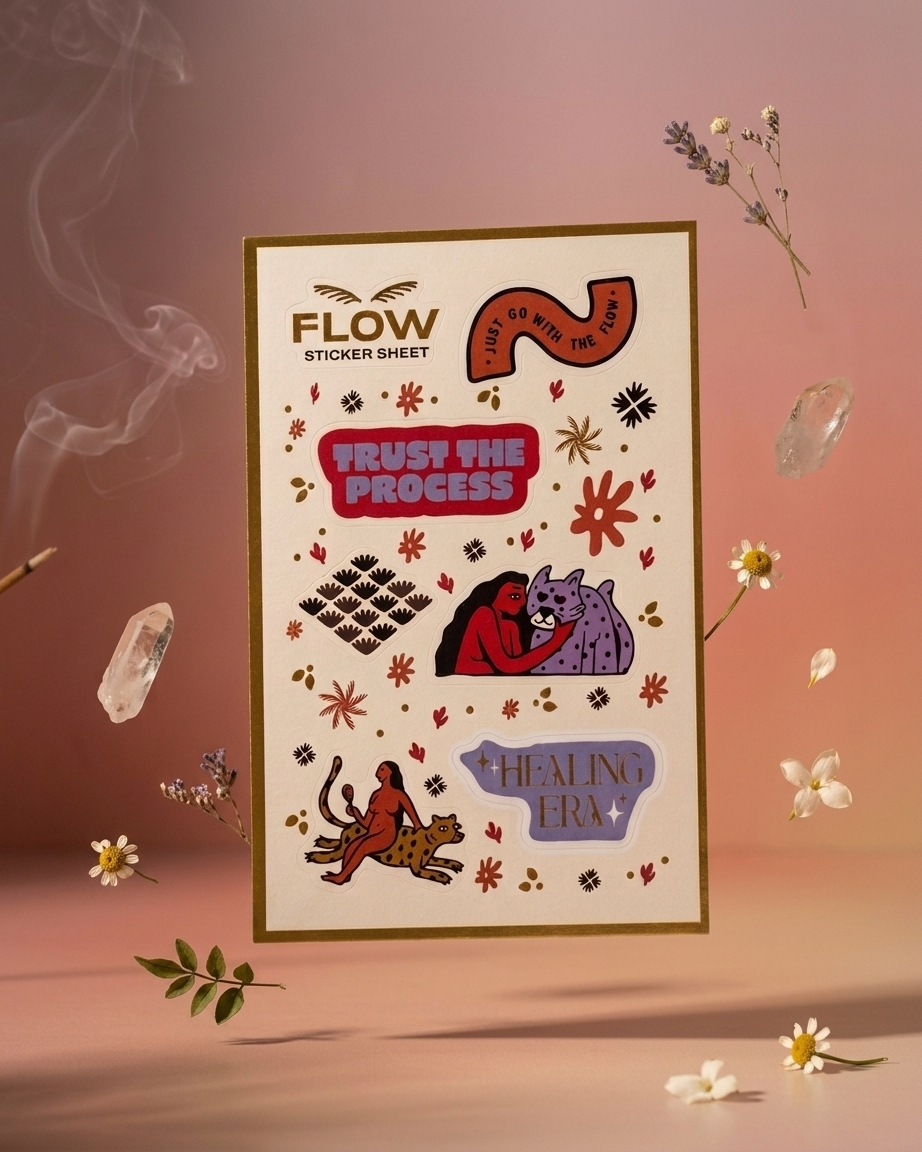Flow sticker sheet