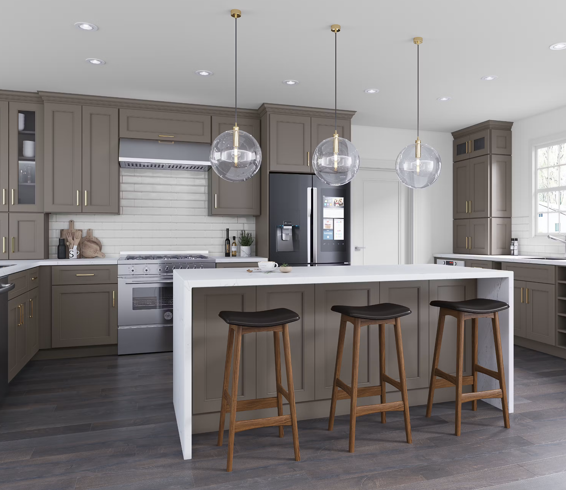 Contemporary cabinet design.