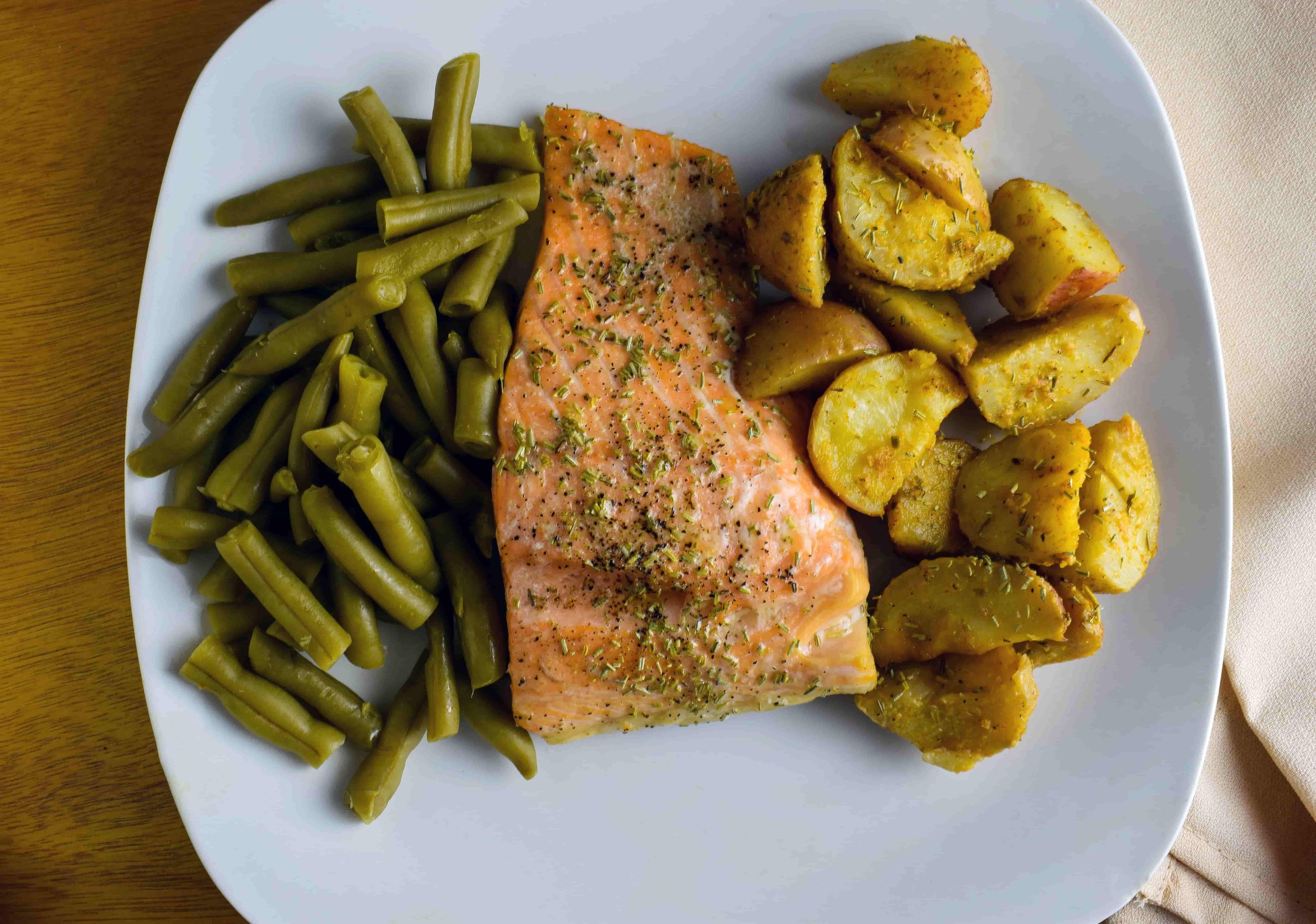 salmon and veggie plate - Breast Cancer Foods to Avoid if Estrogen-Positive - What the Research Really Says