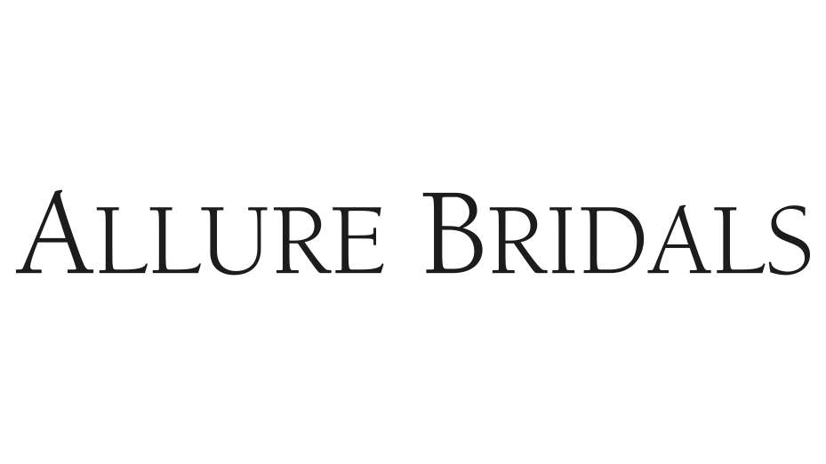 Black text on a white background that says "ALLURE BRIDALS" in a serif font.