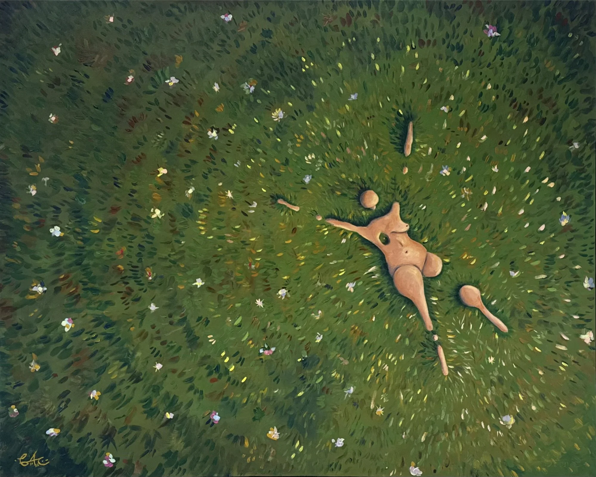 Del Cielo a la Tierra | 2026 | Acrílica sobre lienzo | 40" x 50"