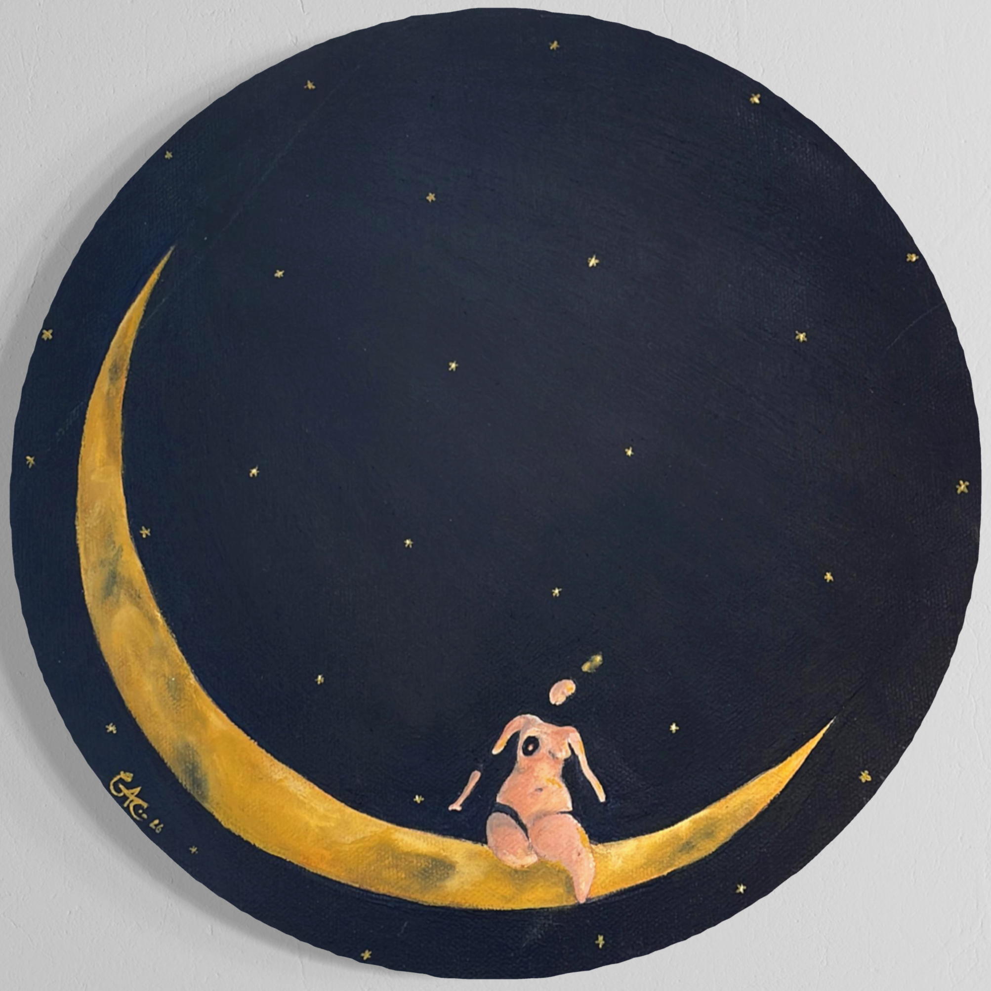 Aquí Estoy | 2026 | Acrílica sobre lienzo | 10 "x 10"