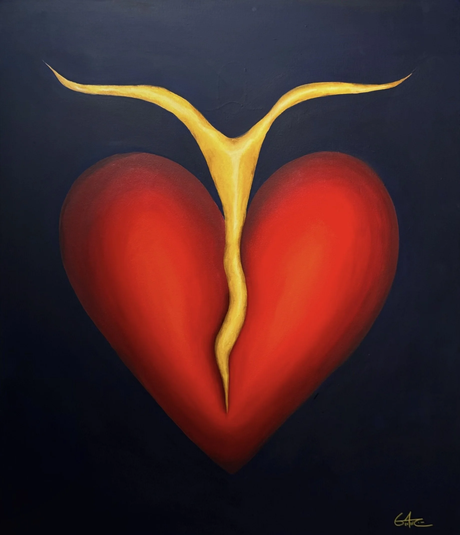 Reina de Espadas | 2025 | Acrílica sobre lienzo | 35" x 30"