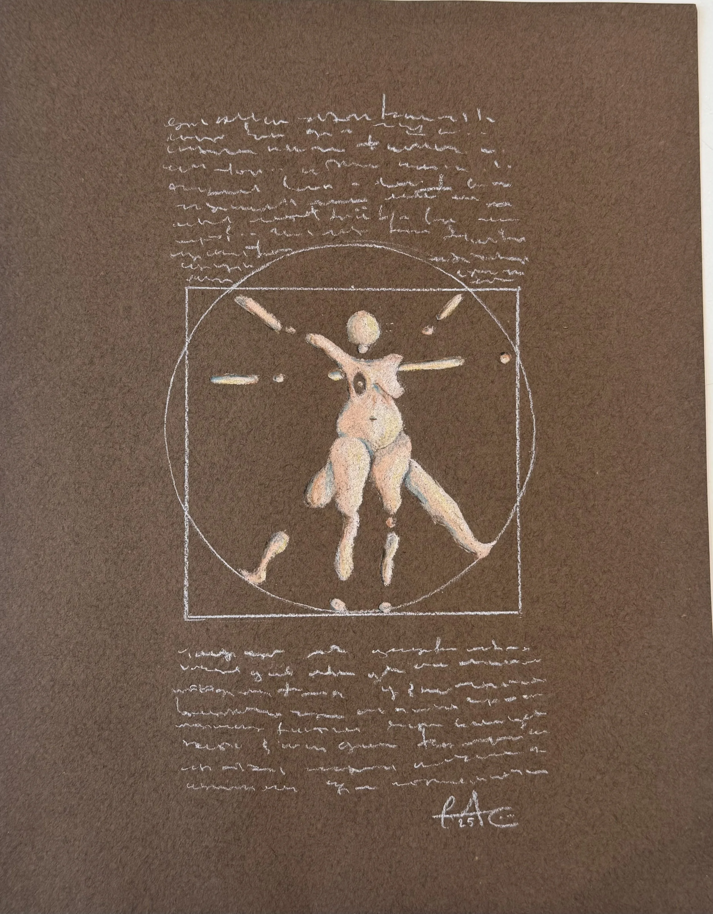 Divina Celestial II | 2025 | Lápiz de color en papel Canson | 11" x 8.5"