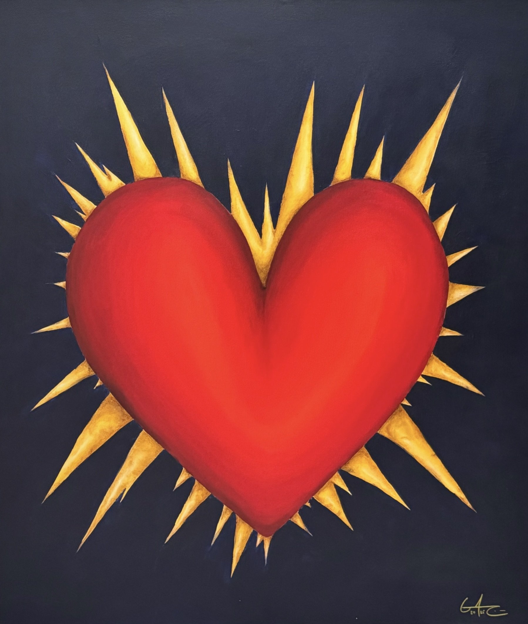 Reina de Corazones | 2025 | Acrílica sobre lienzo | 35" x 30"