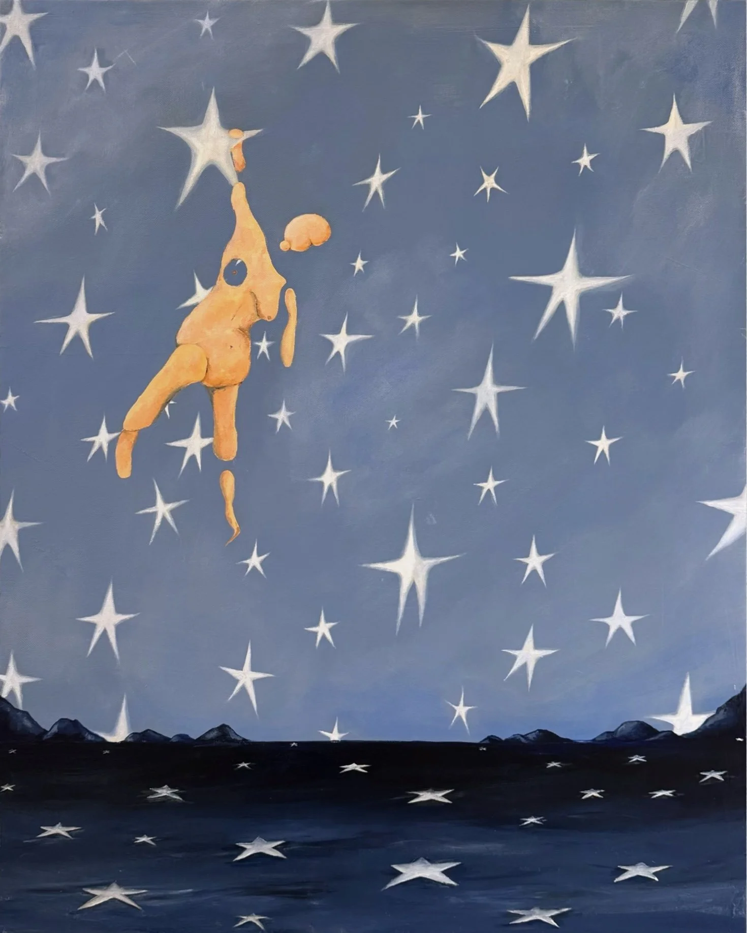 Viaje de un Soñador | 2025 | Acrílica sobre lienzo | 30" x 24"