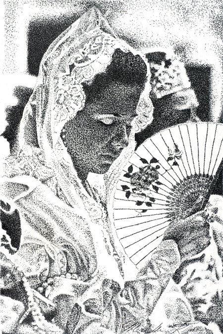 Princess Holding Fan