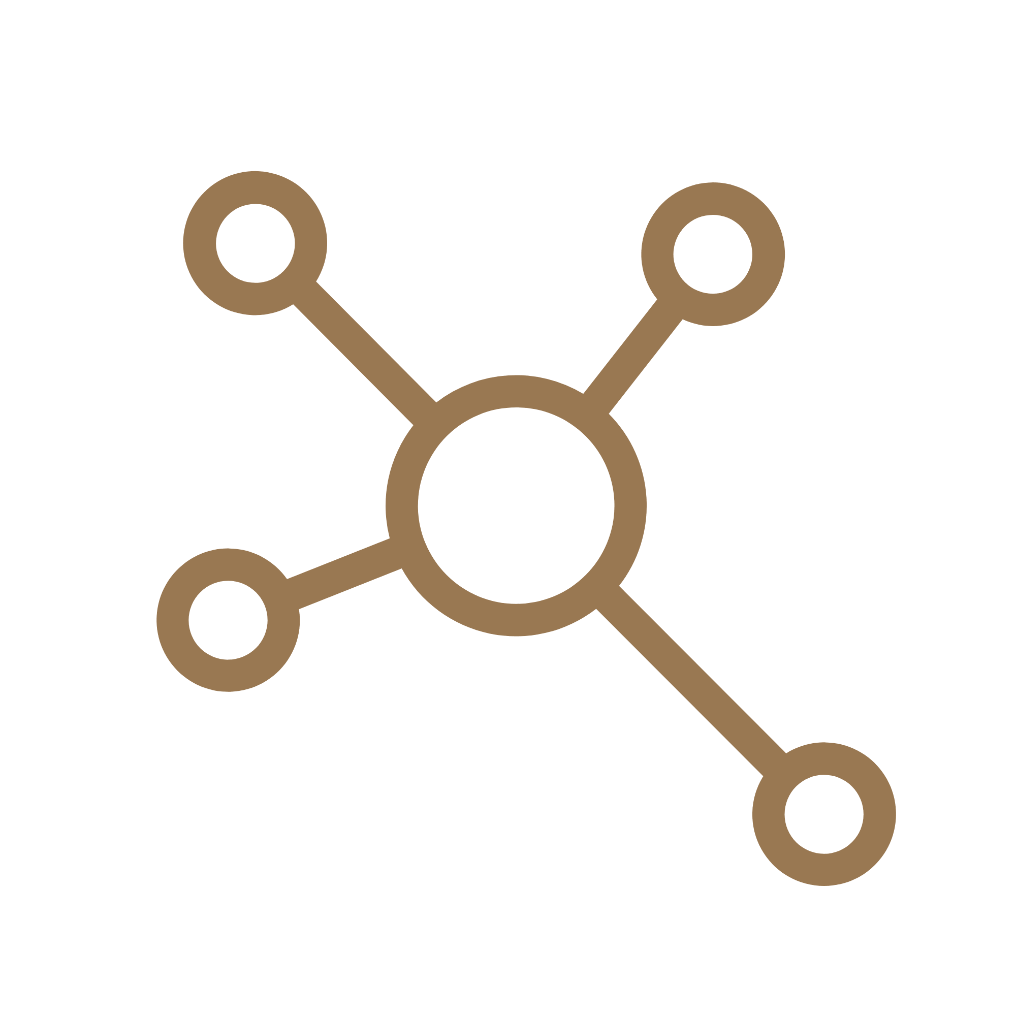 Graphic of a gold set of connected cells
