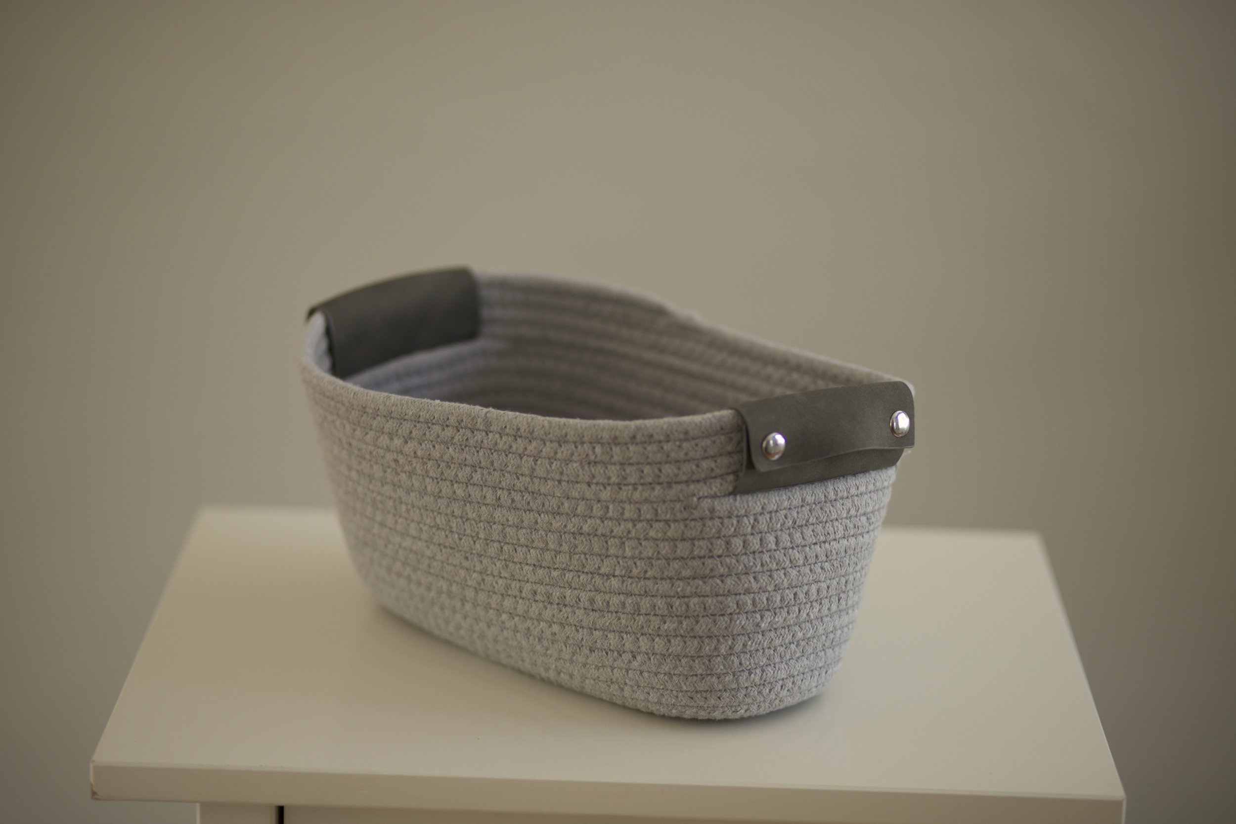#1 | Gray Basket | 12” x 7” x 6” | $8