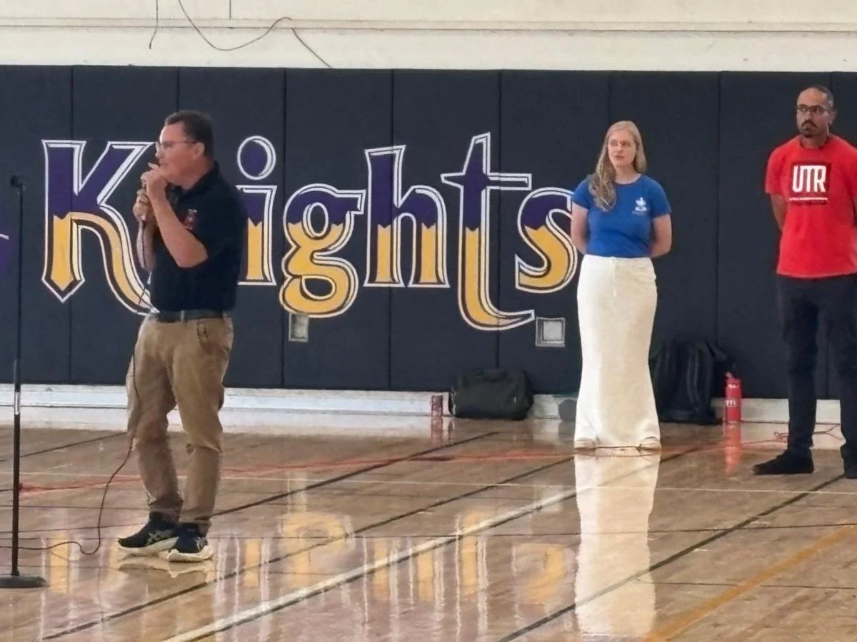 Here I am speaking to teachers in Richmond. At their invitation, I was able to help teachers and school board members discover options that led to a positive outcome for all sides