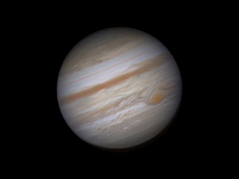 Jupiter with the red spot showing