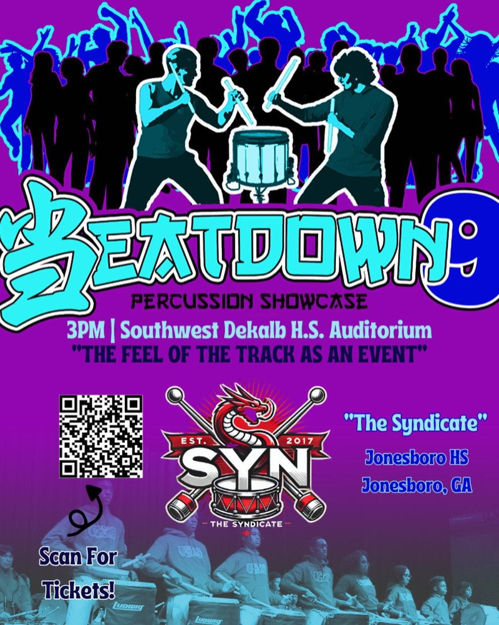 Two champion trophies later and they're coming for the 3PEAT!
•
•
•
Beatdown 9
Southwest DeKalb HS
March 29, 2025 | 3PM
TICKET LINK IN BIO!
#drums #drumline #battle #competition #beatdown #yourewelcome #bethere
