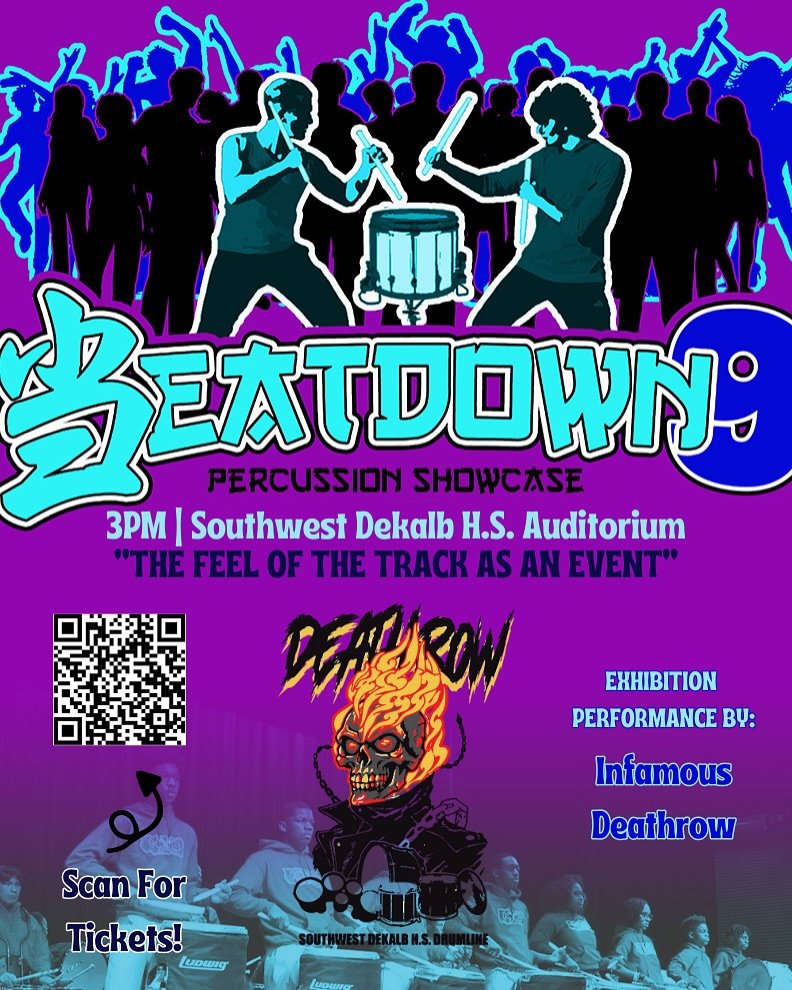 •
We welcome THEE Infamous DEATHROOOWW❗️
•
•
•
Beatdown 9 🥁
Saturday, March 29, 2025 | 3p
Southwest DeKalb High School
Ticket link in the bio! 🎟️
