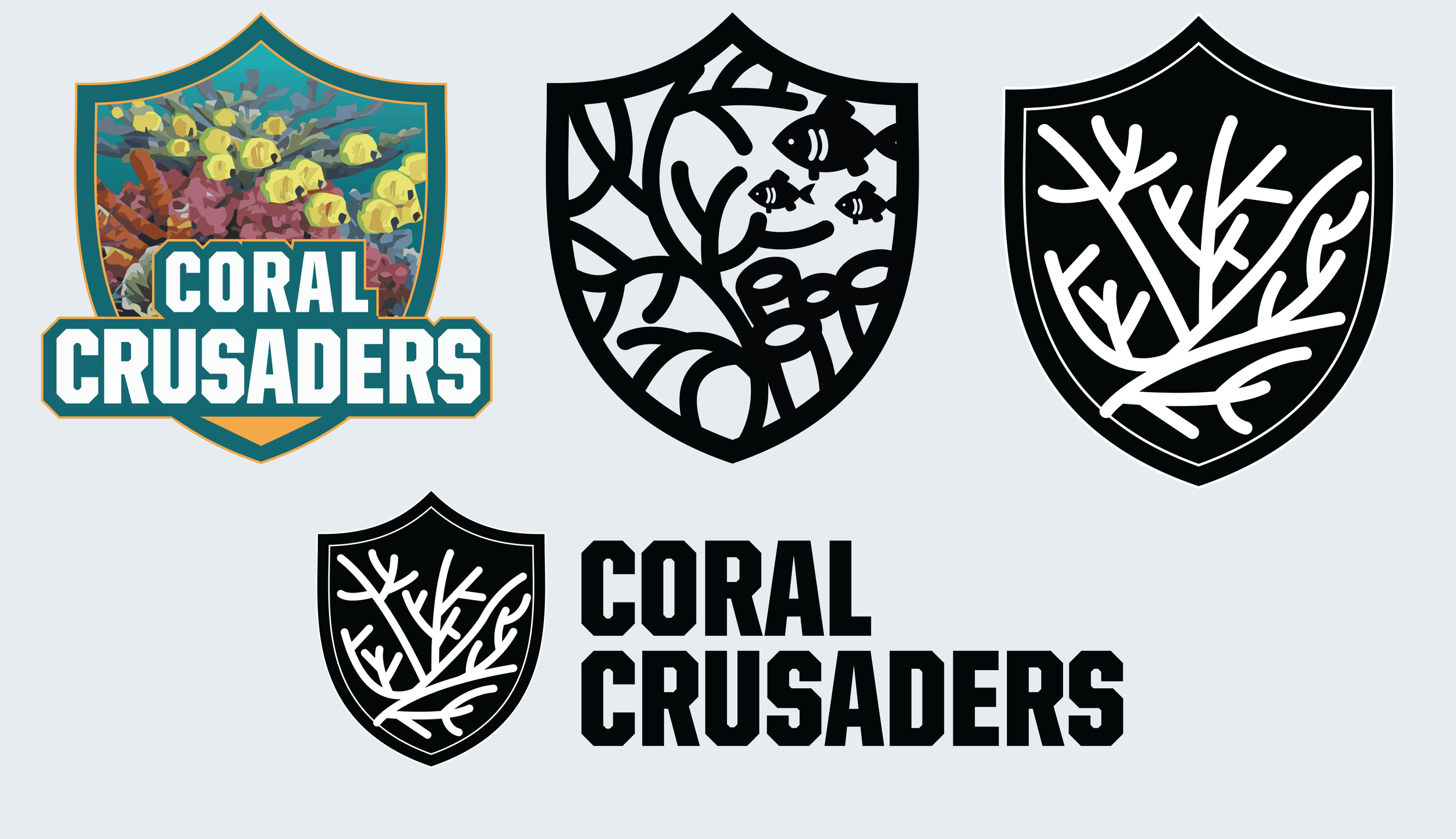 Concepts for our Coral Crusader Branding