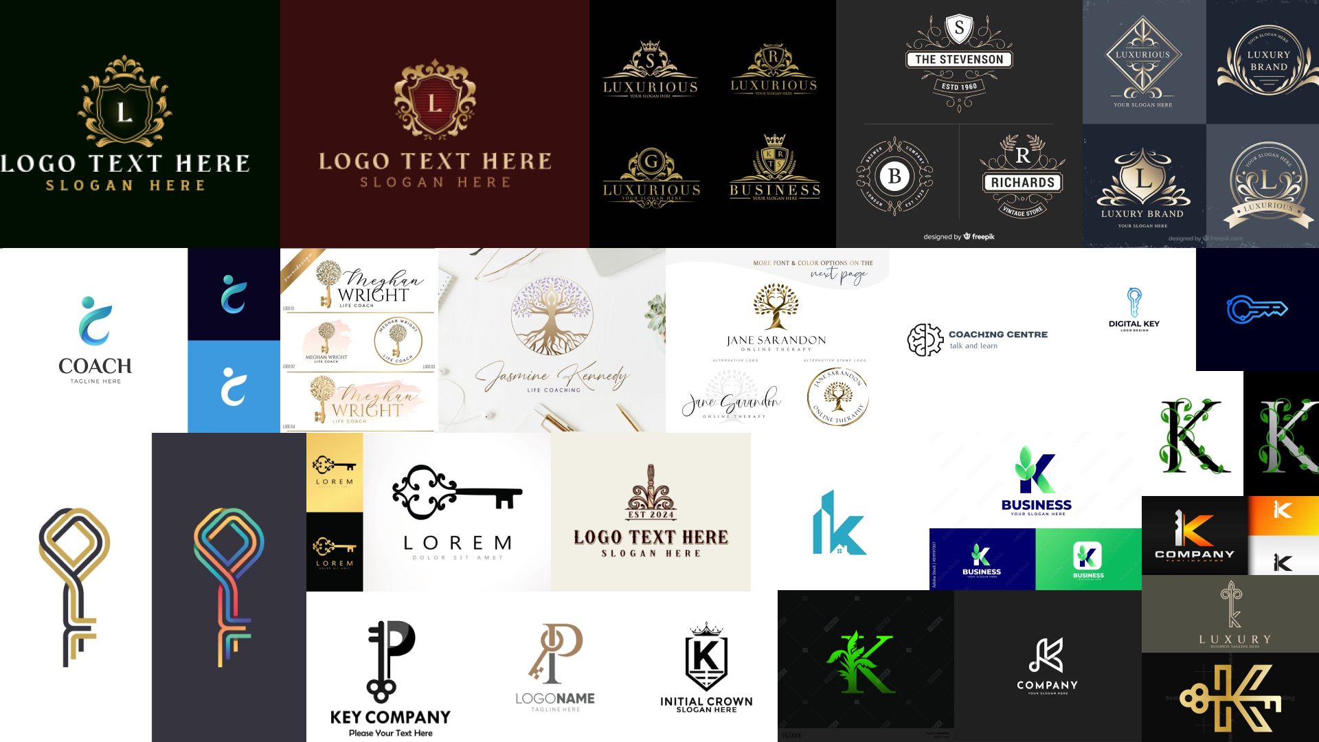Kies Coaching moodboard with natural greens, warm browns, and interesting styles - brand identity design