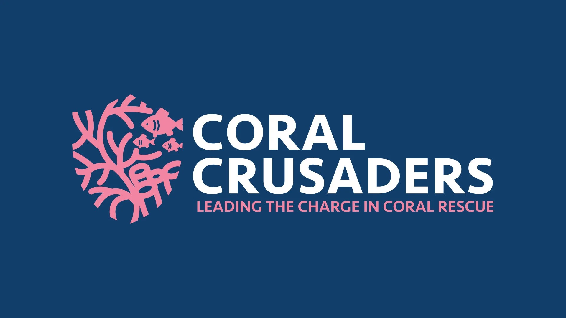 Finalized Logo for Coral Crusaders on a dark background - coral conservation