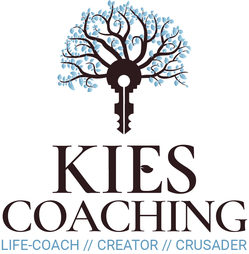 Seasonal Winter Logo for Kies Coaching in an icy blue color