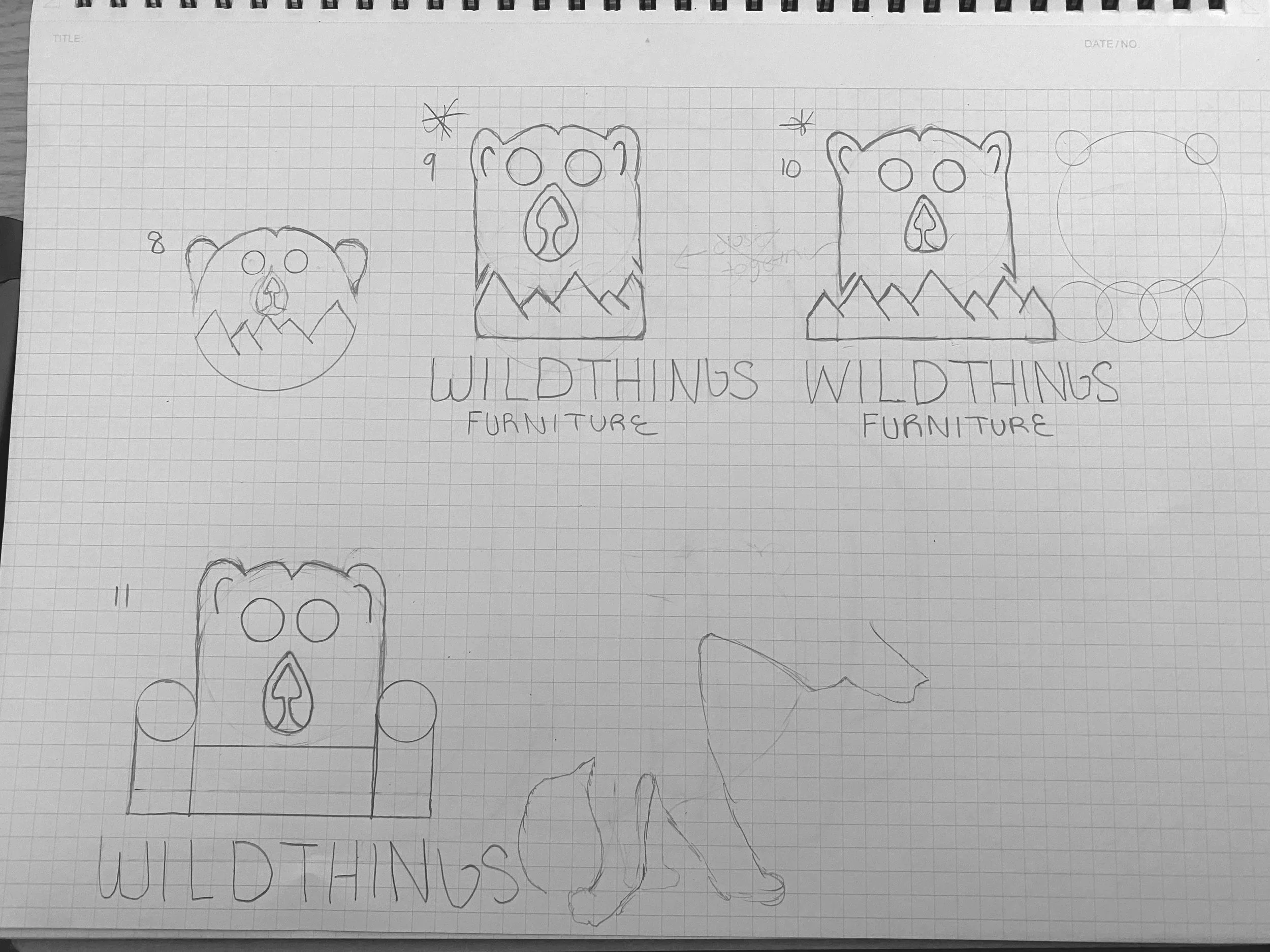 Refined Sketches for Wildthings Furniture, a branding project by Erstellen.