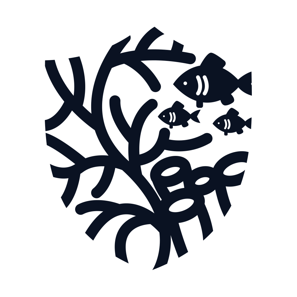 Final Logo in Monotone for Coral Crusaders brand, leading the charge in Coral Conservation