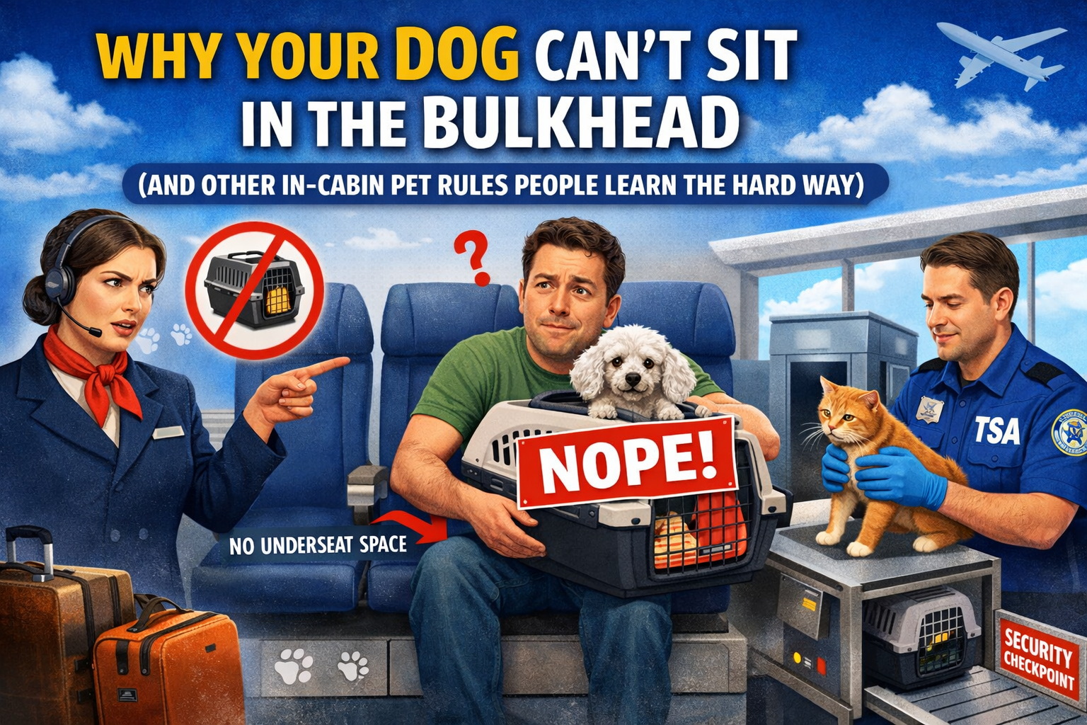Why Your Dog Can’t Sit in the Bulkhead (and Other In-Cabin Pet Rules People Learn the Hard Way)
